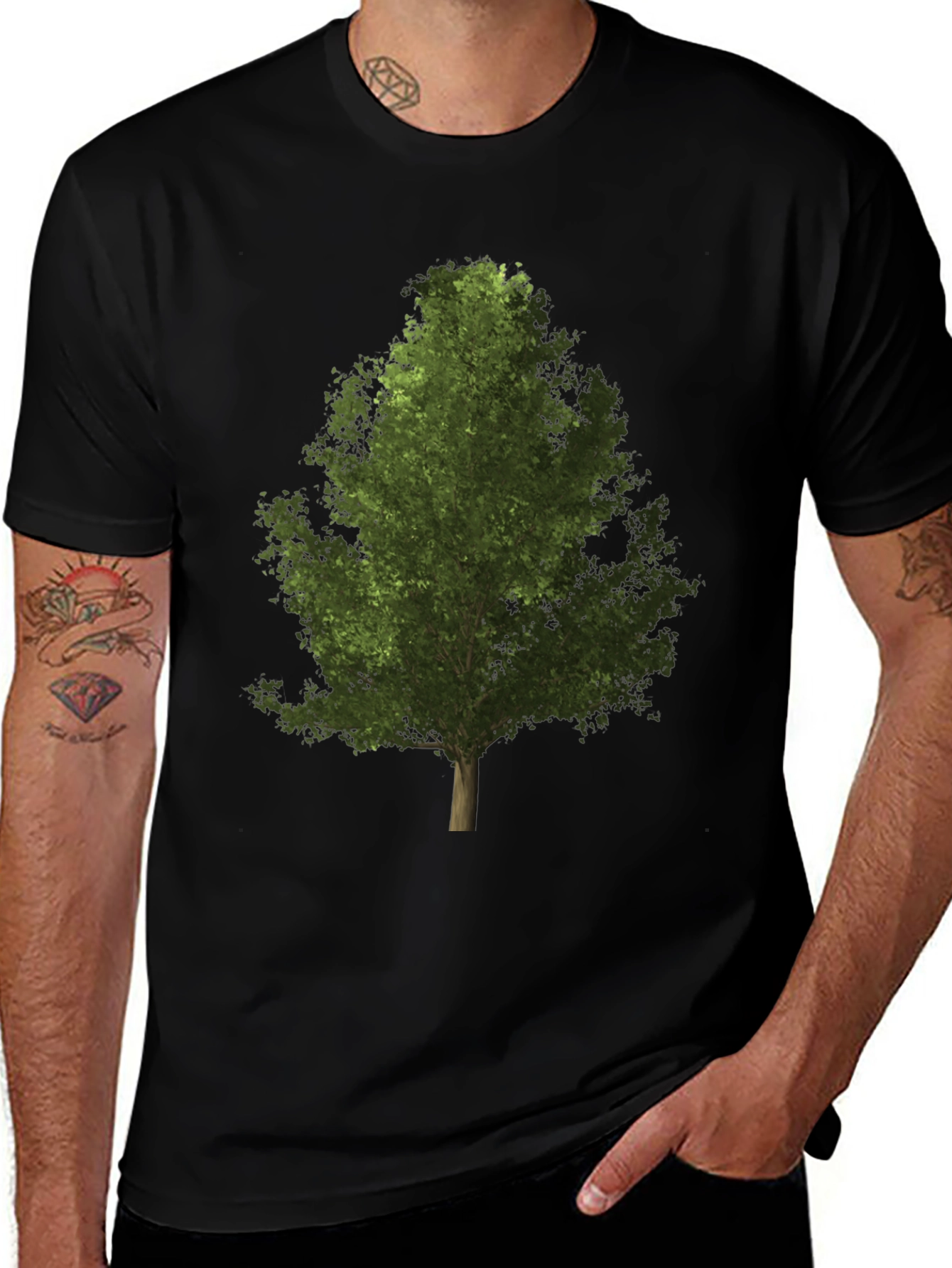 Variant 18 of Tree Graphic Black T-Shirt