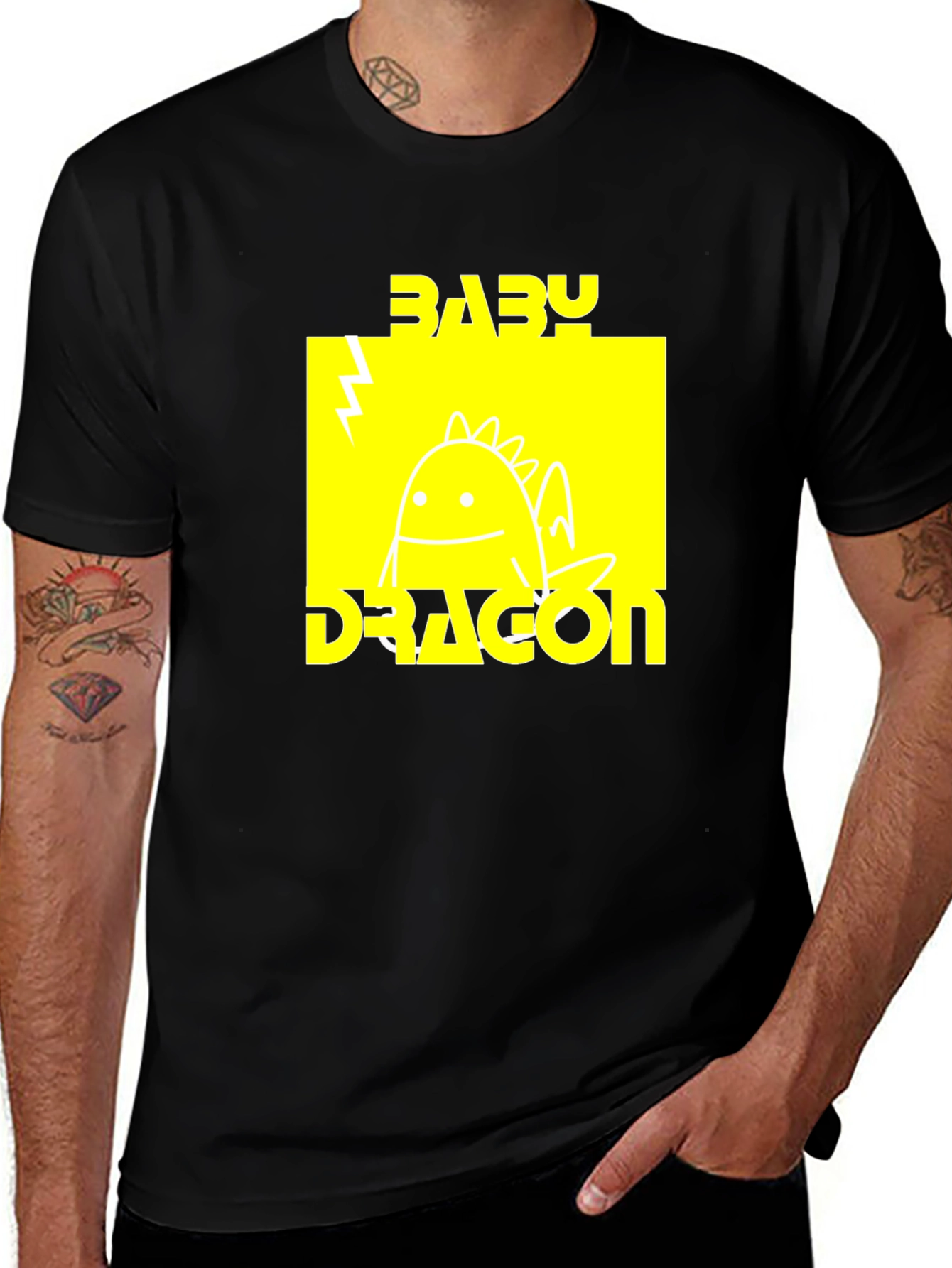 Variant 14 of Baby Dragon Graphic T-Shirt - Trendy Novelty Tee