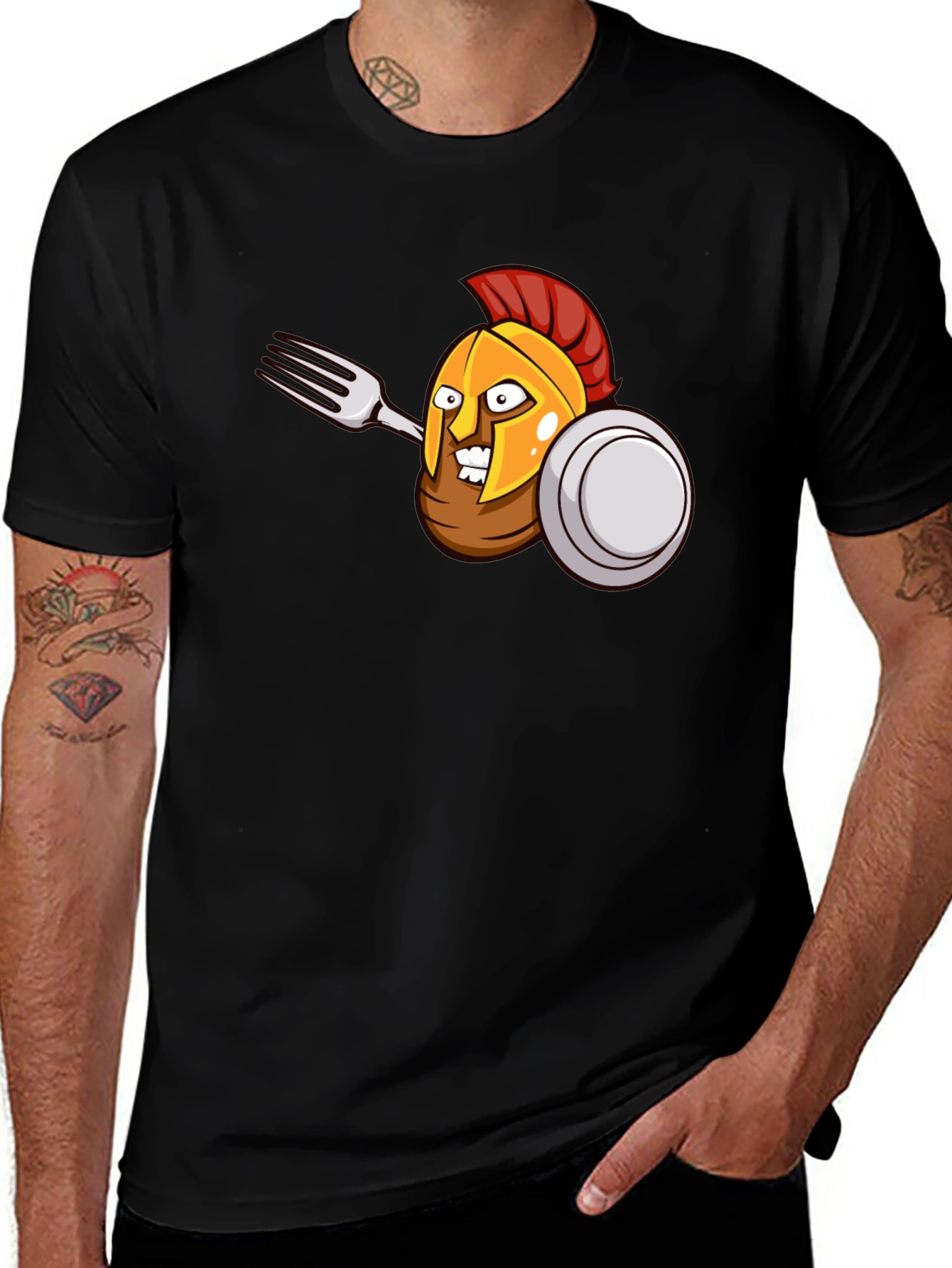 Variant 3 of Spartan Potato T-Shirt - Funny Foodie Tee