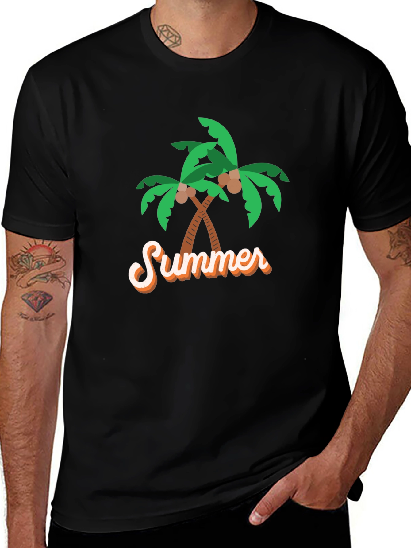 Variant 12 of Summer Vibes Palm Tree Graphic T-Shirt