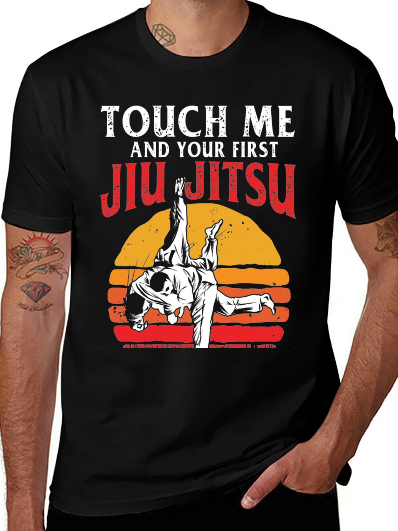 Black Touch Me Jiu Jitsu Graphic Tee main image