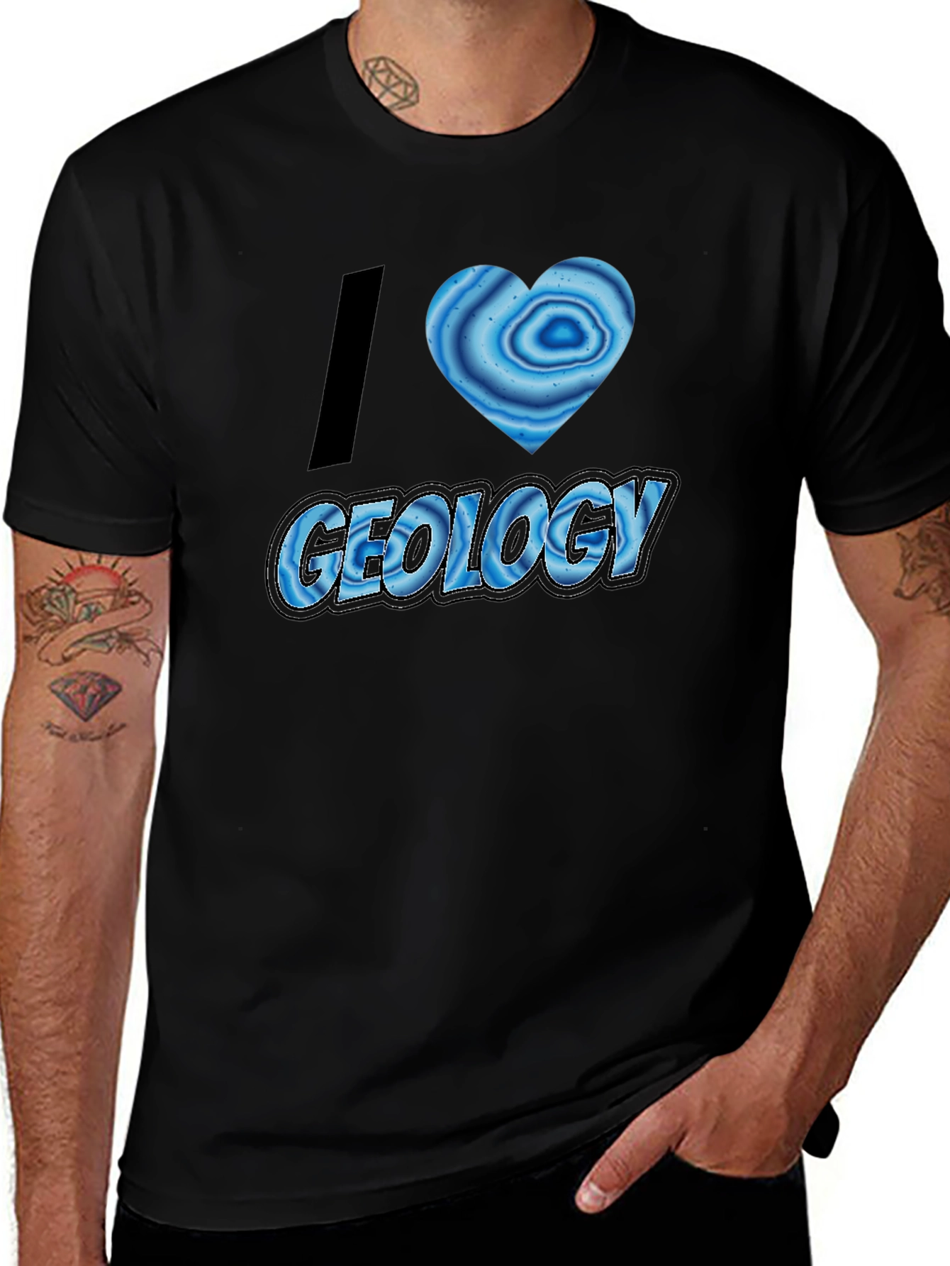 I Heart Geology T-Shirt - Black