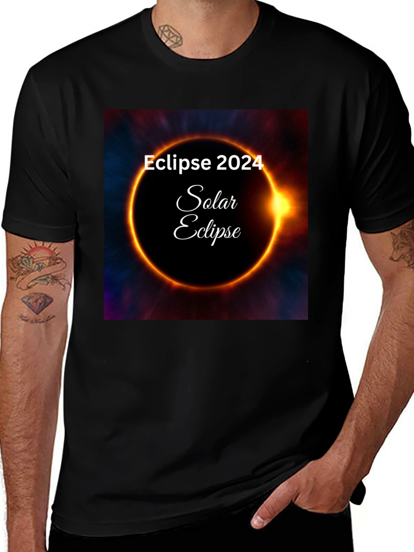 Eclipse 2024 Solar Eclipse Black T-Shirt