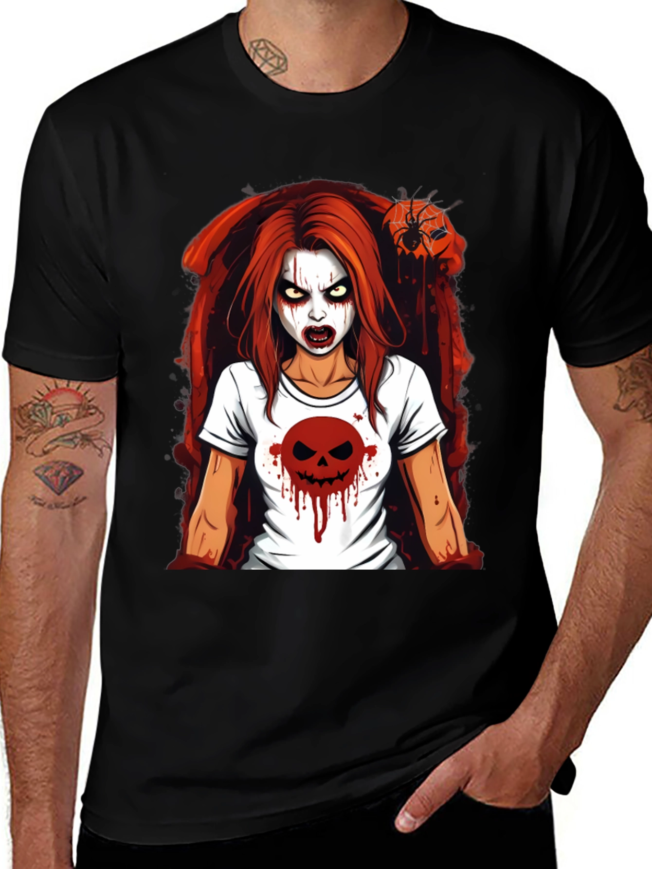 Variant 26 of Halloween Zombie Girl T-Shirt