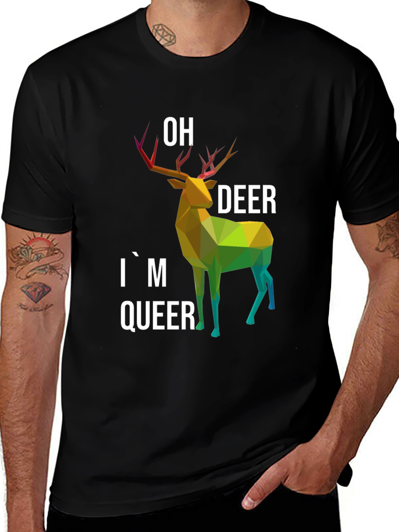 Variant 6 of Oh Deer I'm Queer T-Shirt