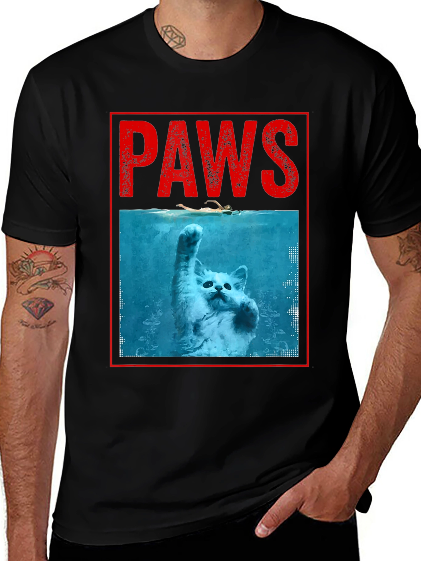 Paws Funny Cat Rescue T-Shirt