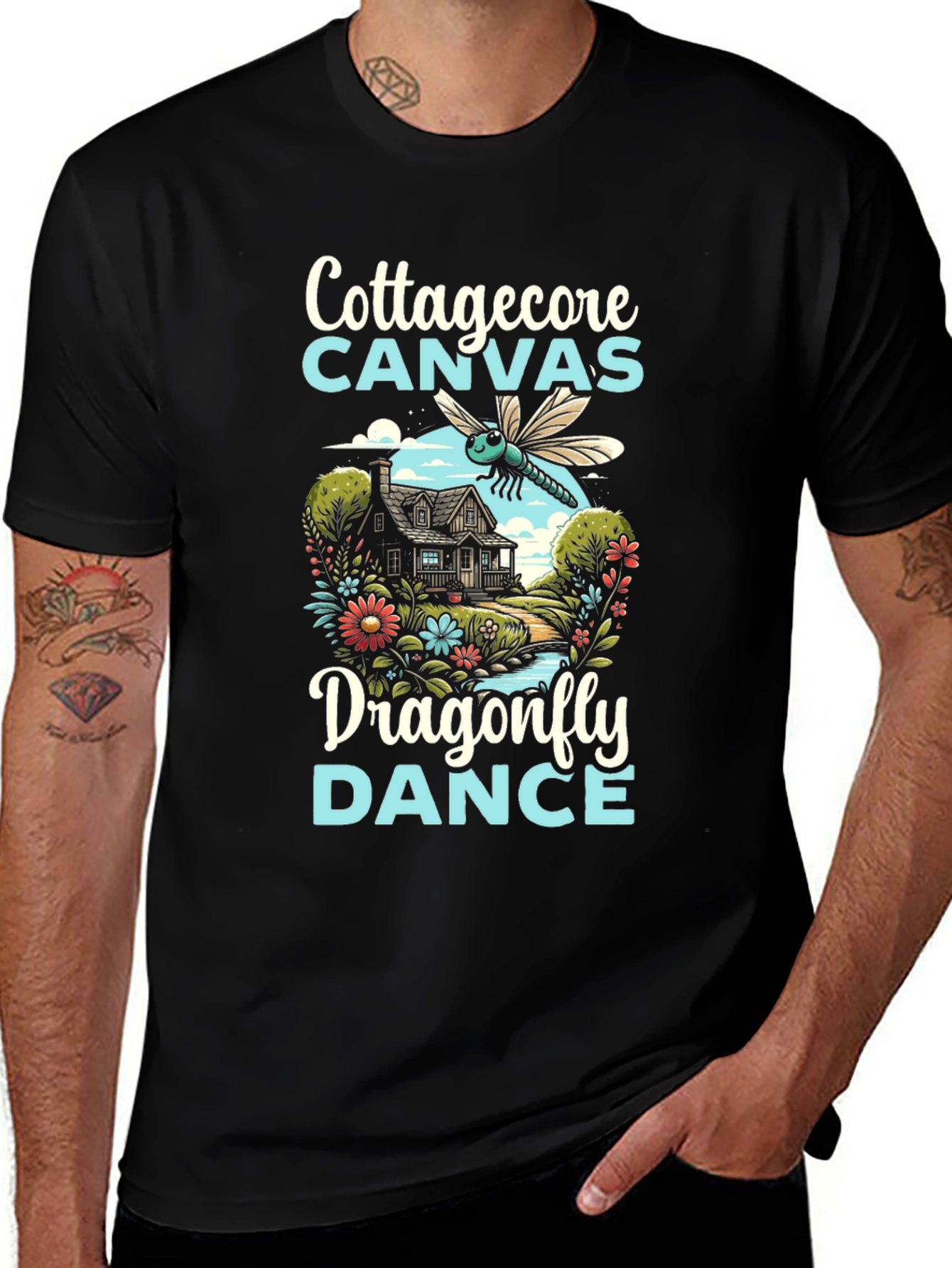 Cottagecore Dragonfly Dance Graphic Tee