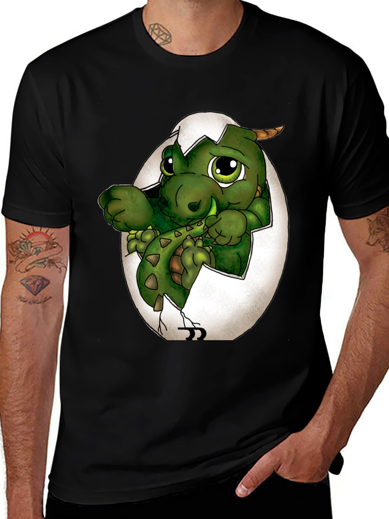 Variant 13 of Dragon Hatchling T-Shirt - Cute Graphic Tee