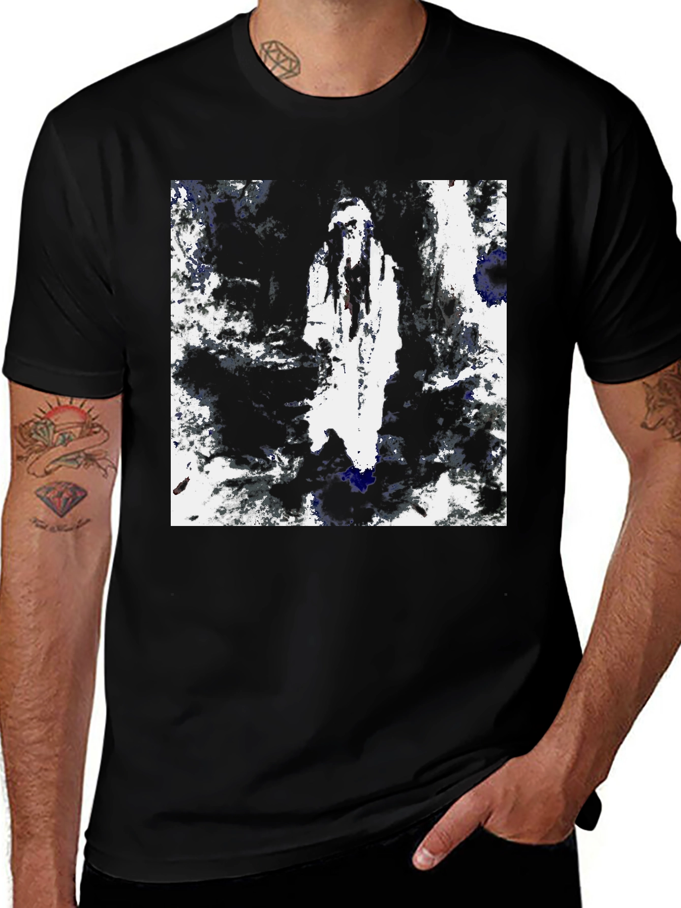 Variant 17 of Abstract Art Black T-Shirt