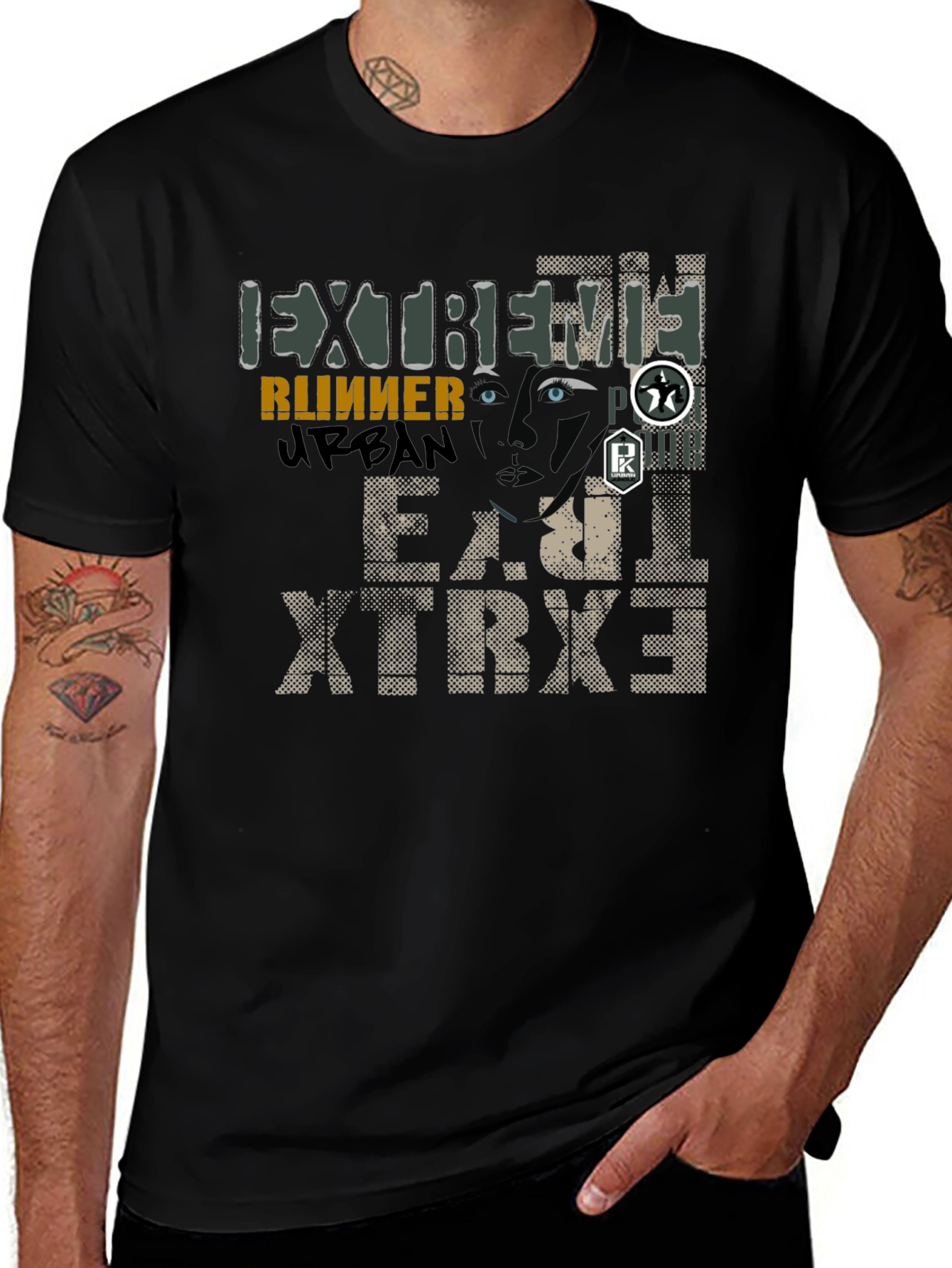 Variant 28 of Extreme Runner Urban Graphic Print T-Shirt