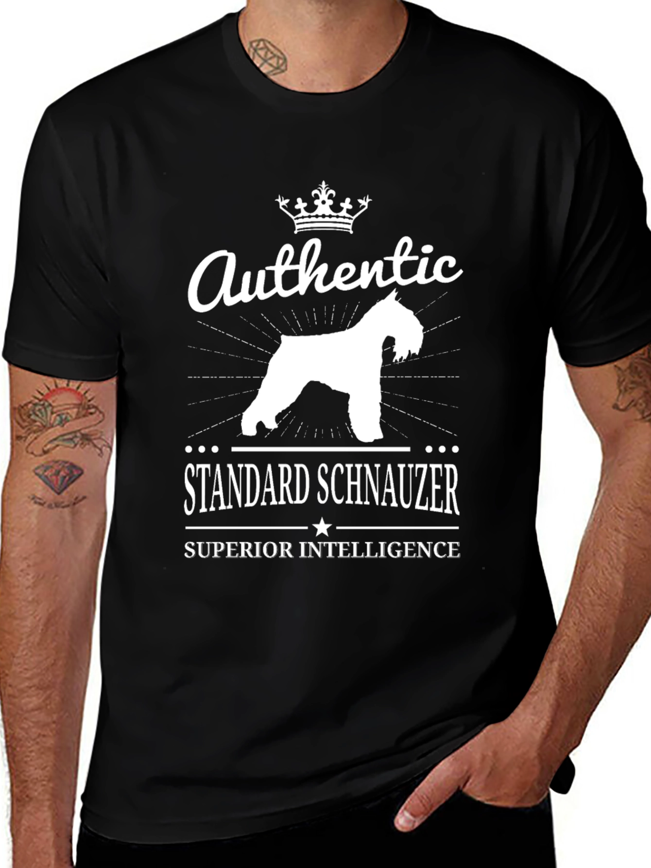 Authentic Standard Schnauzer Superior Intelligence T-Shirt