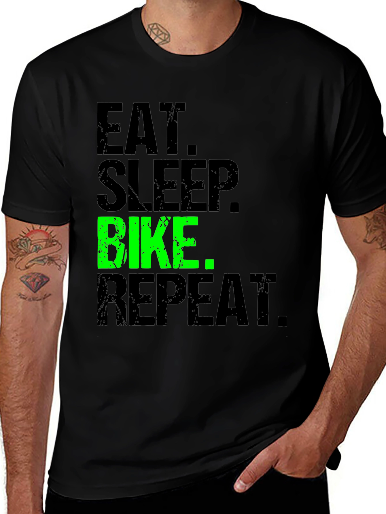 Variant 21 of Eat Sleep Bike Repeat T-Shirt - Cycling Apparel