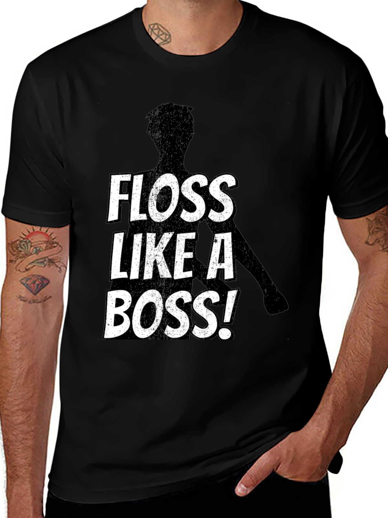 Floss Like A Boss Black T-Shirt
