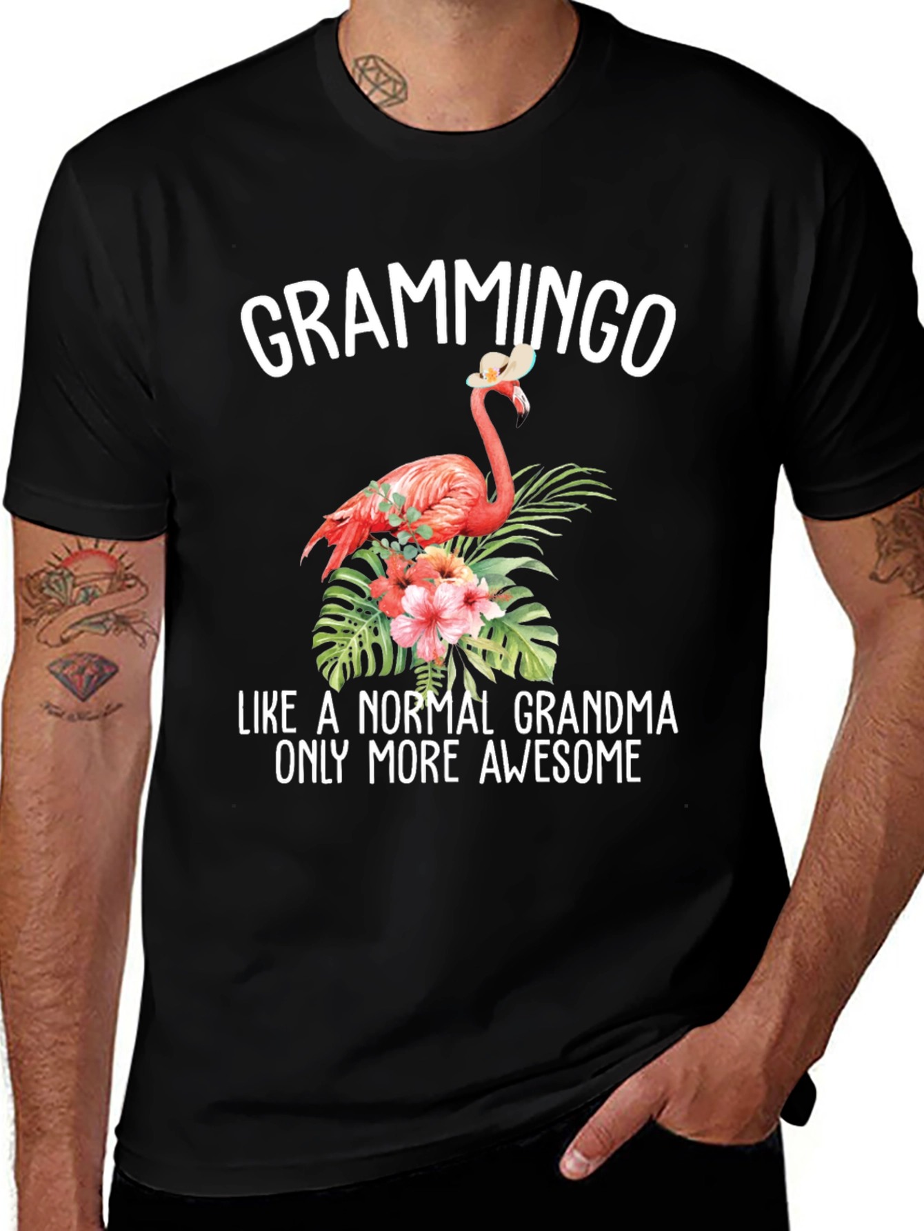 Variant 9 of Grammingo Grandma T-Shirt - Flamingo Graphic Tee