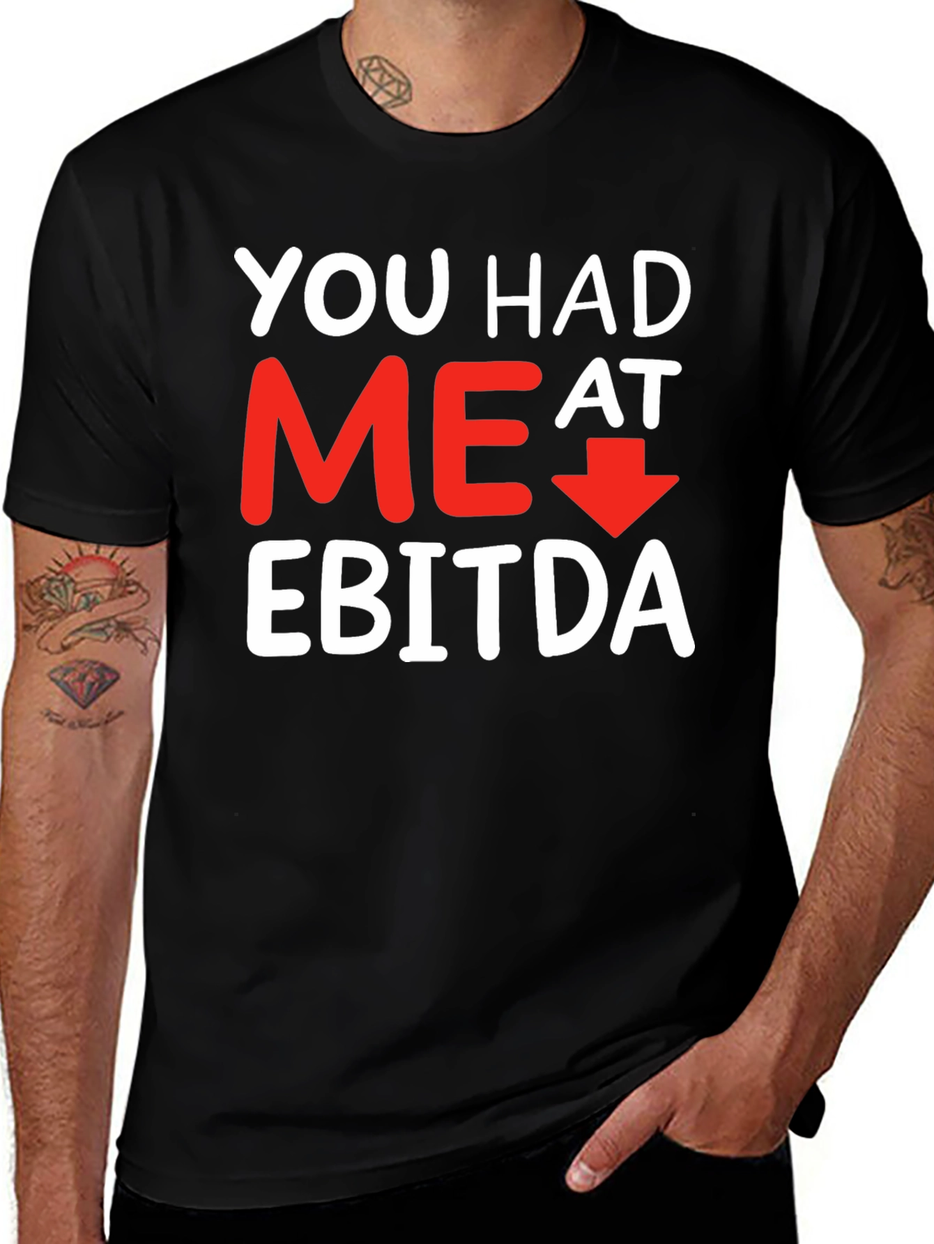 Variant 2 of Funny Finance T-Shirt: You Had Me At EBITDA