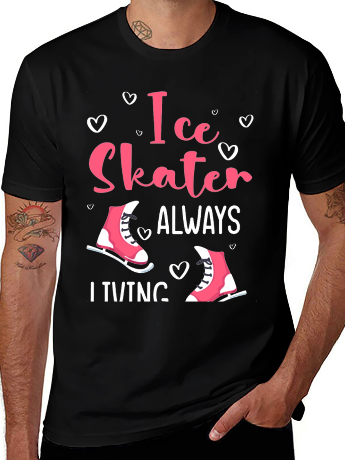 Variant 6 of Ice Skater Always Skating Tee