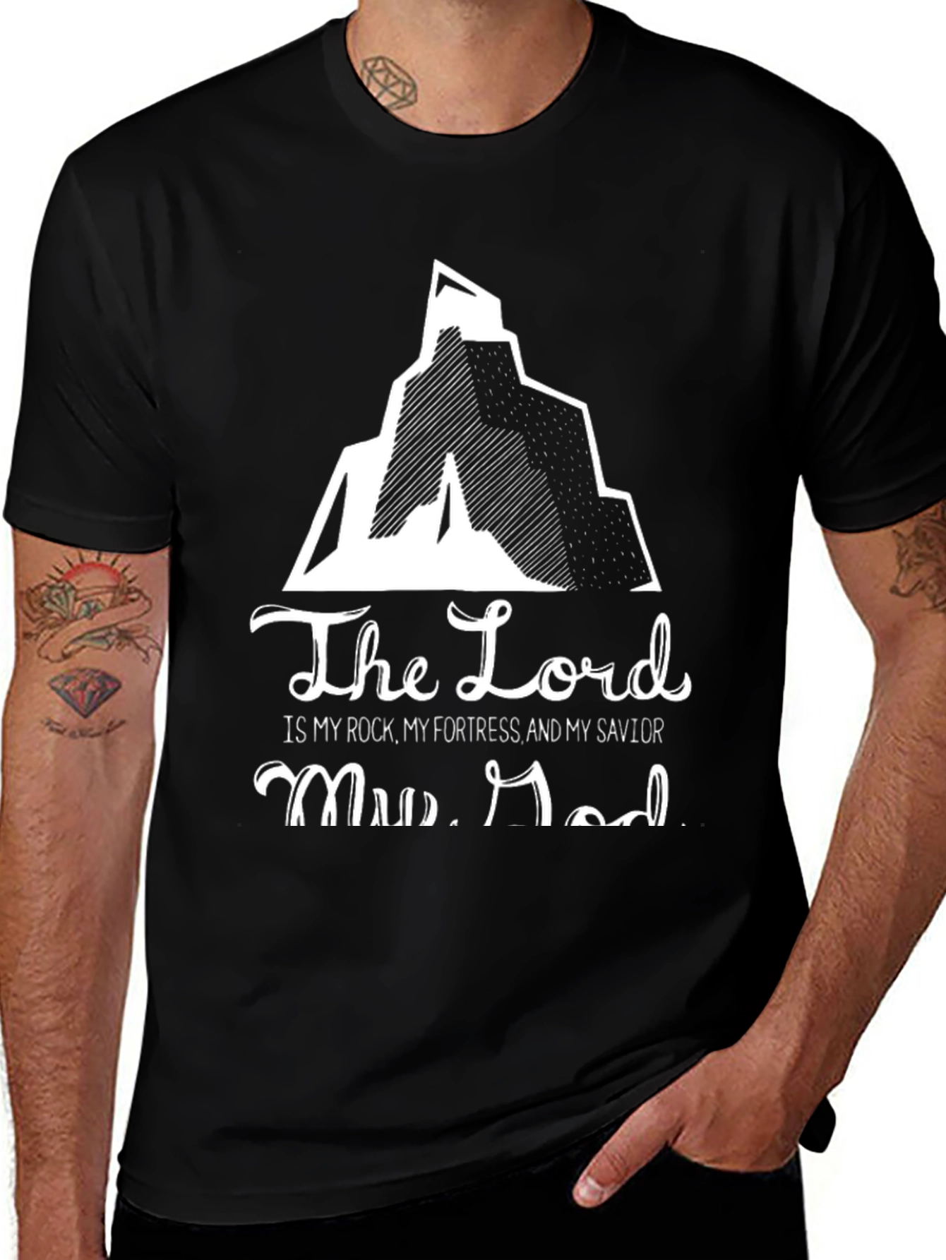 The Lord Is My Rock T-Shirt - Christian Apparel