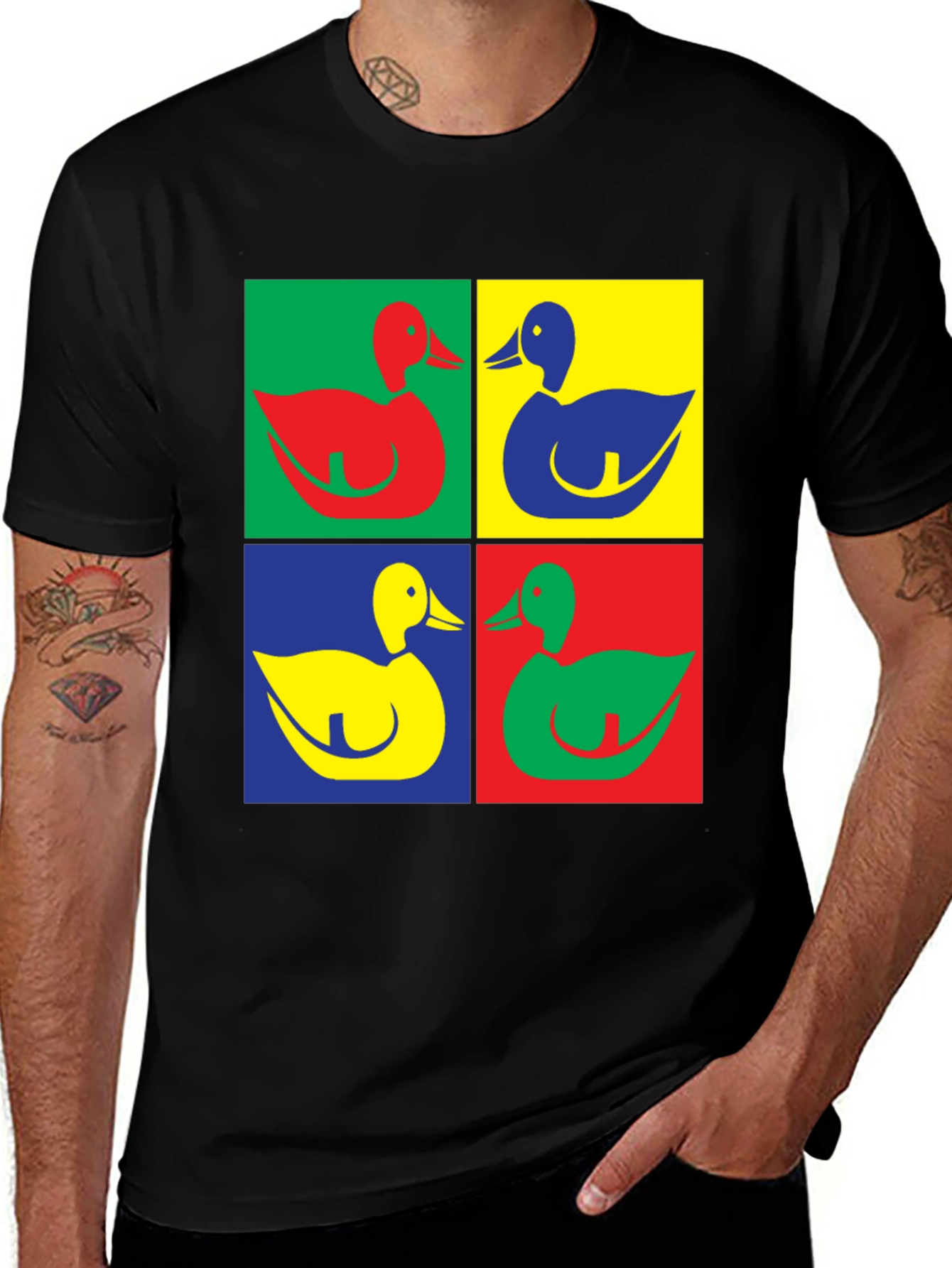 Duck Pop Art T-Shirt - Modern Graphic Tee