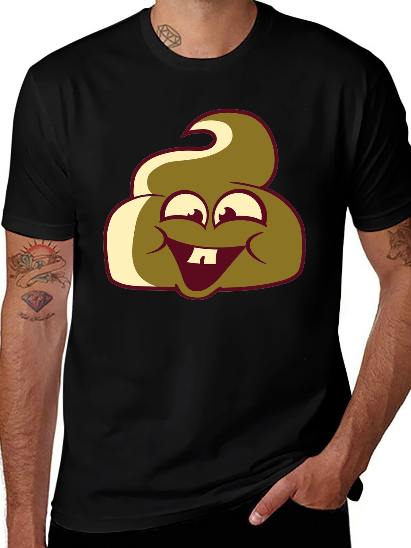 Variant 30 of Funny Poop Emoji Graphic T-Shirt