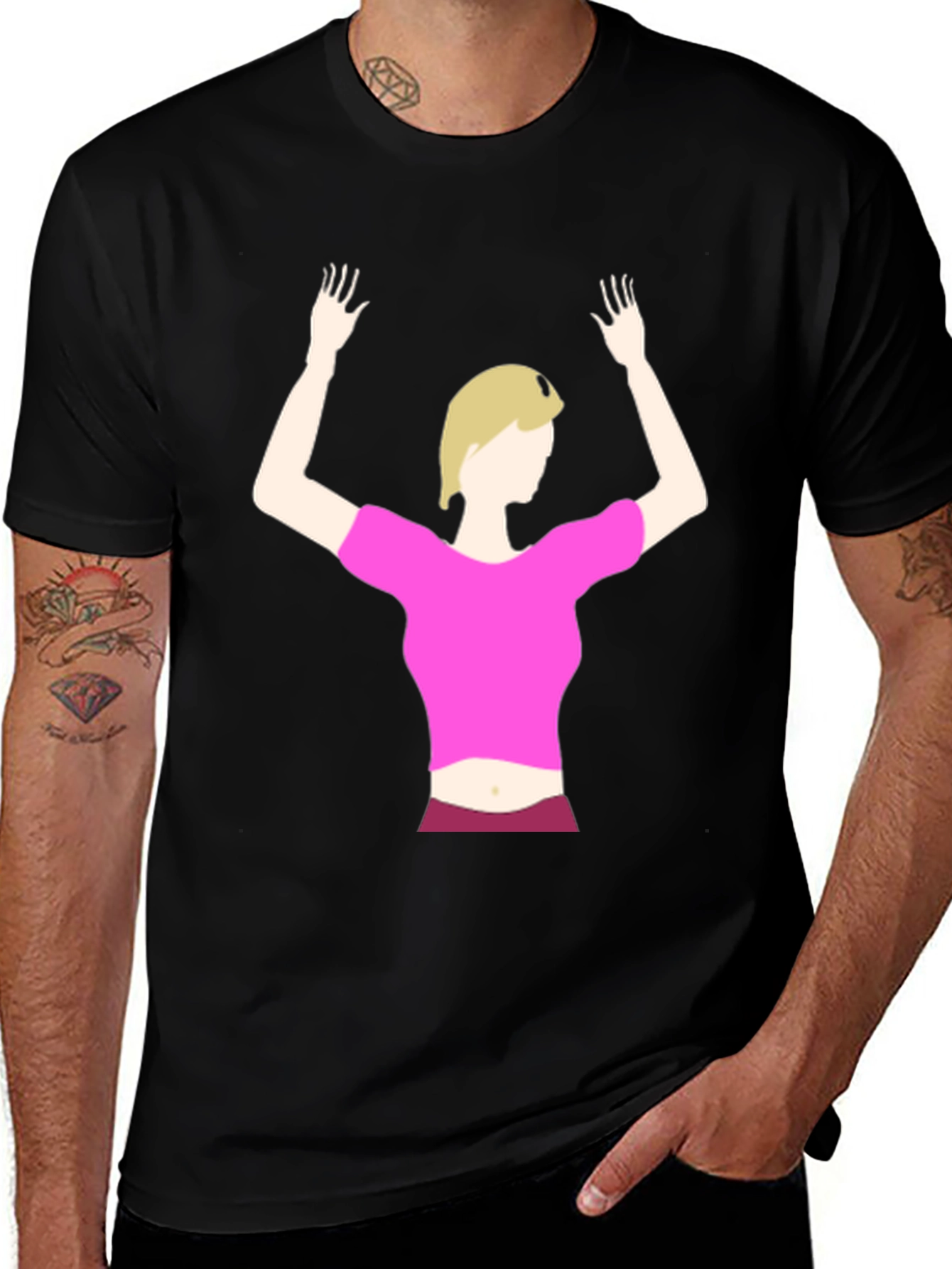 Variant 7 of Graphic Tee - Blonde Dancer Silhouette