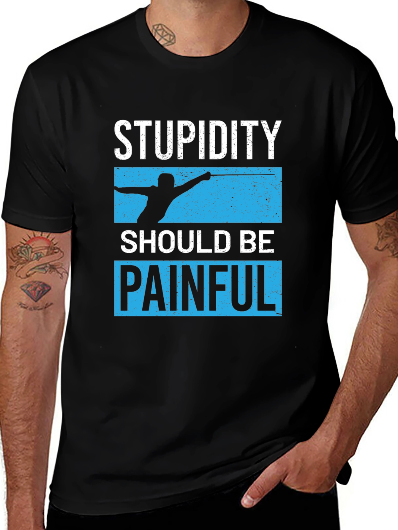 Variant 4 of Stupidity Should Be Painful Graphic Tee