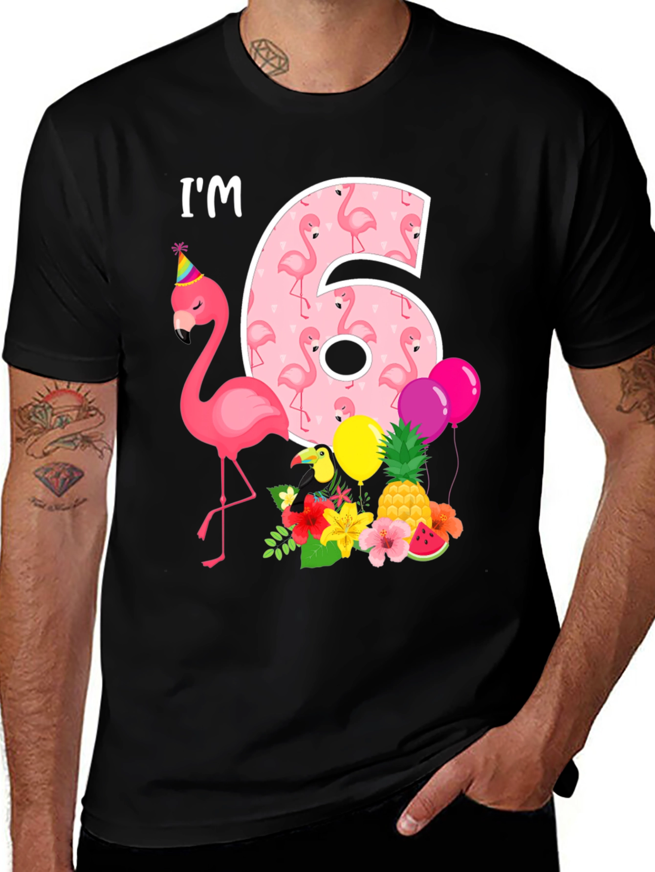 I'm 6 Flamingo Birthday T-Shirt