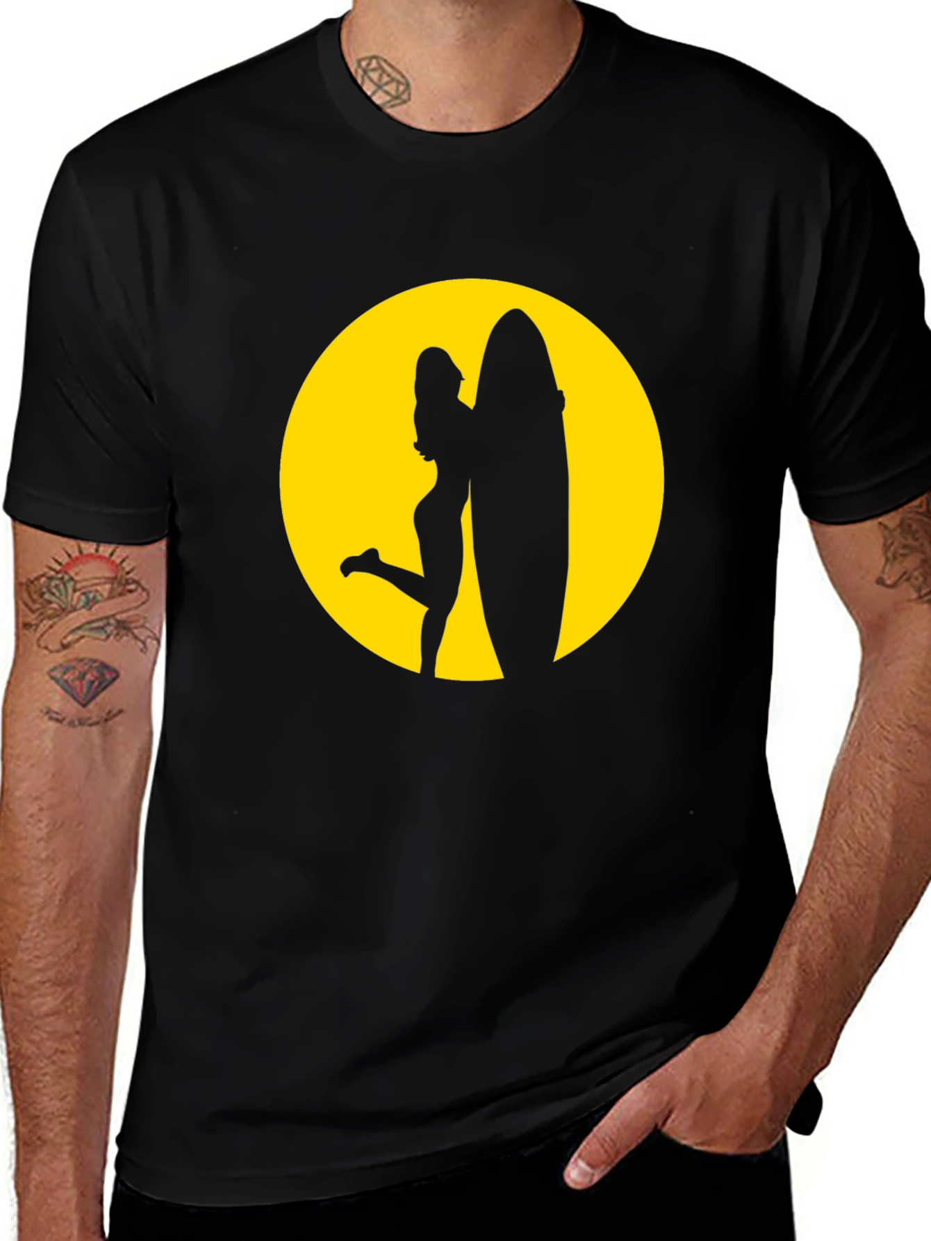 Variant 7 of Surf Girl Graphic Tee - Stylish Summer T-Shirt