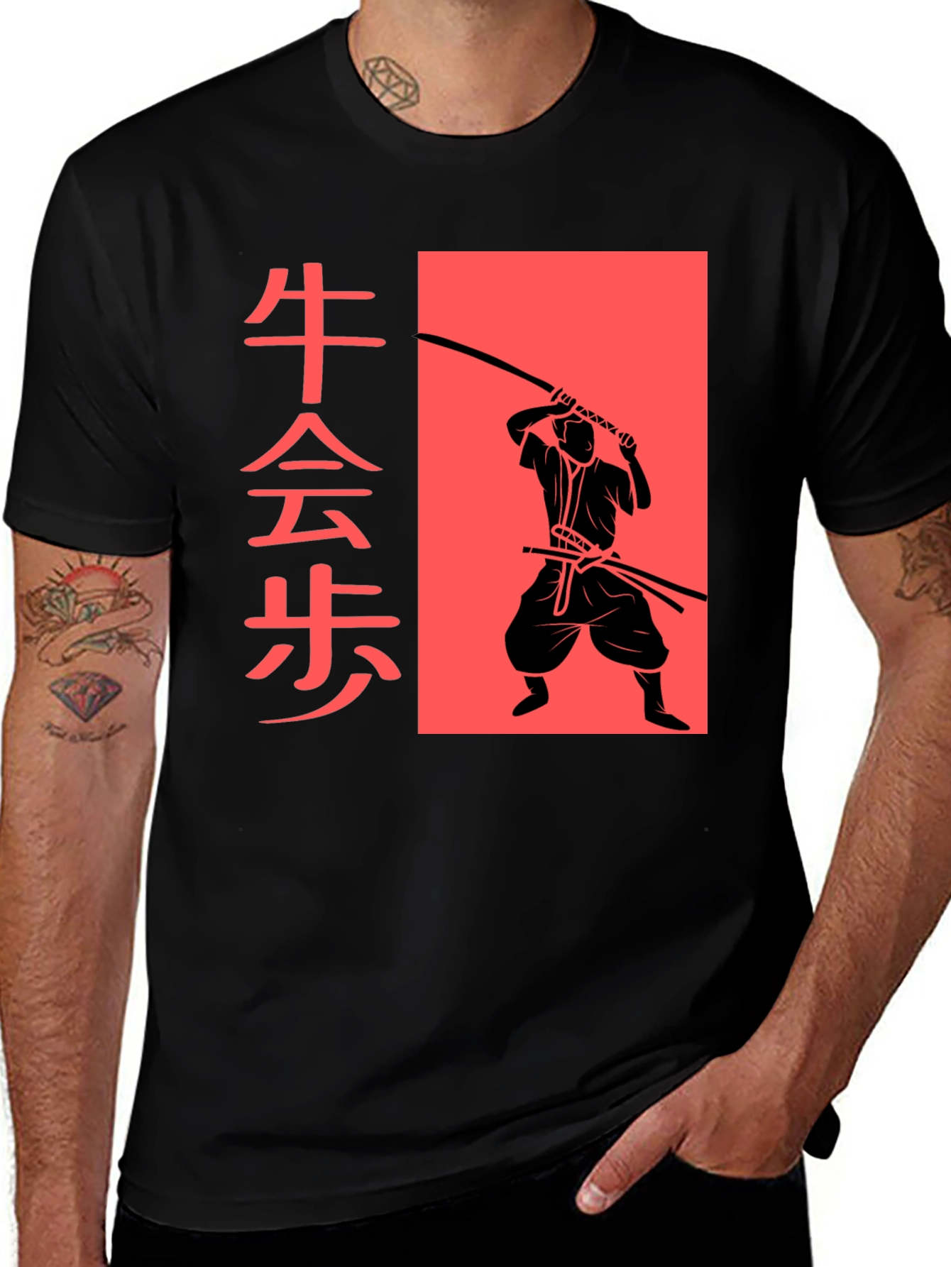 Variant 28 of Samurai Graphic Black T-Shirt