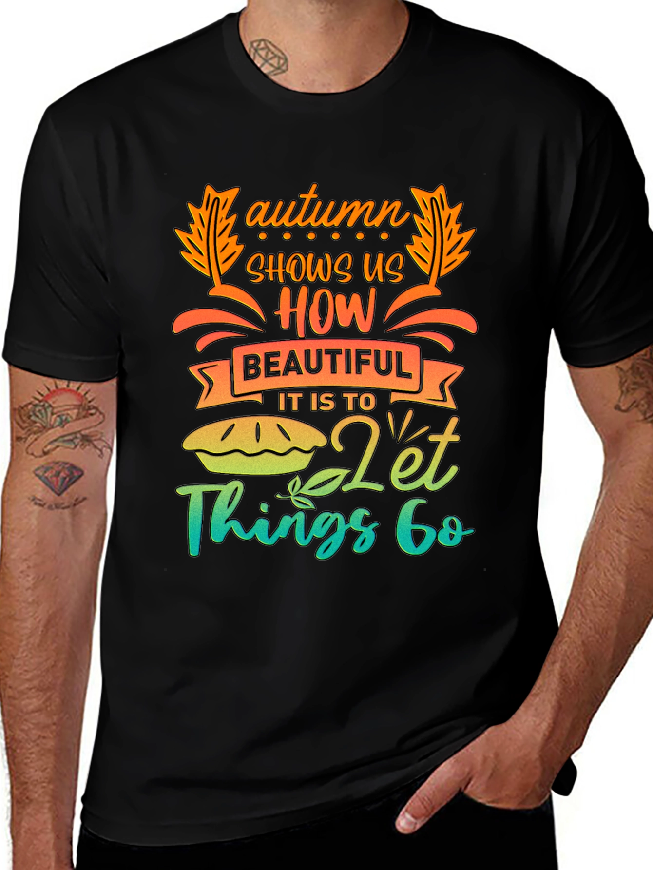 Variant 22 of Autumn Graphic Tee - Let Things Go