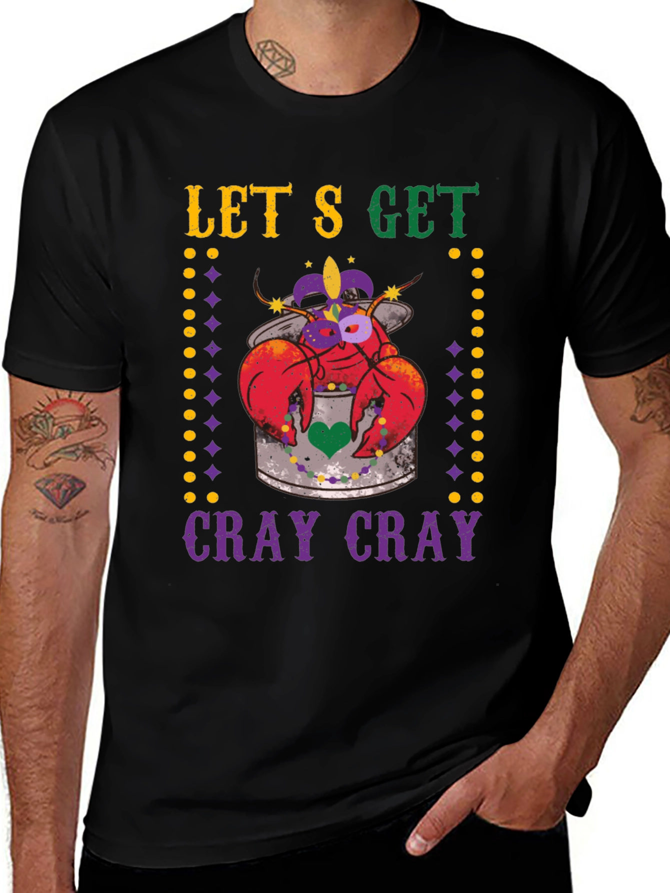 Let's Get Cray Cray Mardi Gras Lobster T-Shirt