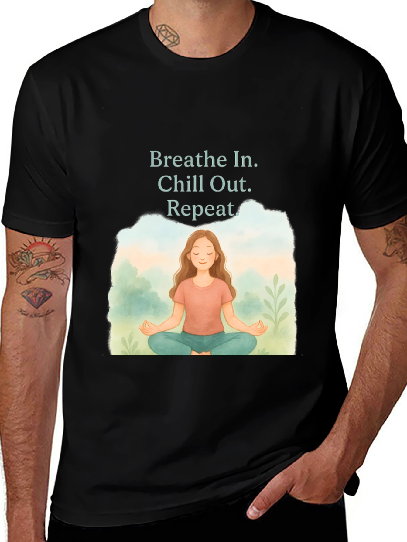 Variant 25 of Breathe In, Chill Out, Repeat Yoga T-Shirt