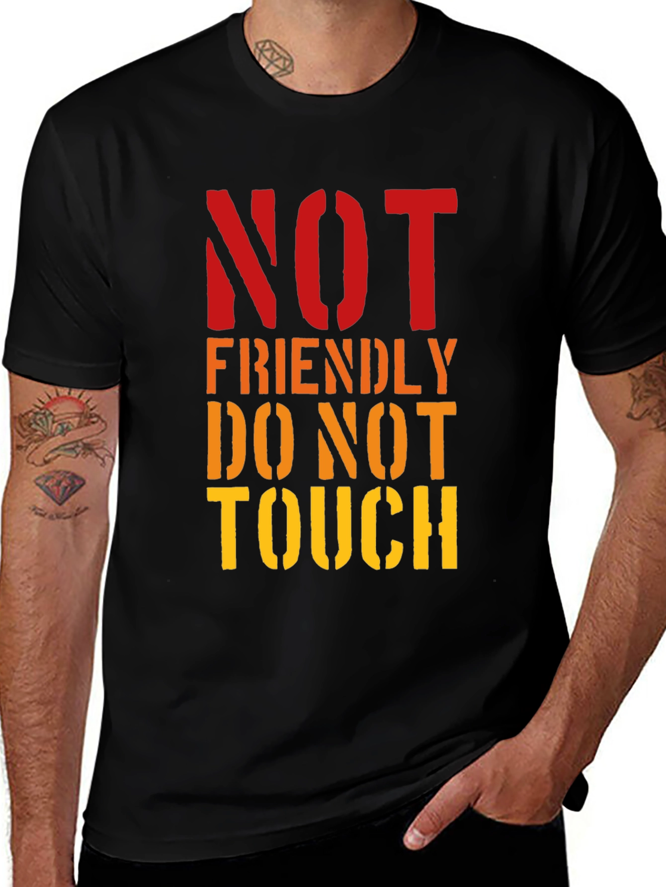 Variant 16 of Not Friendly Do Not Touch Graphic Tee