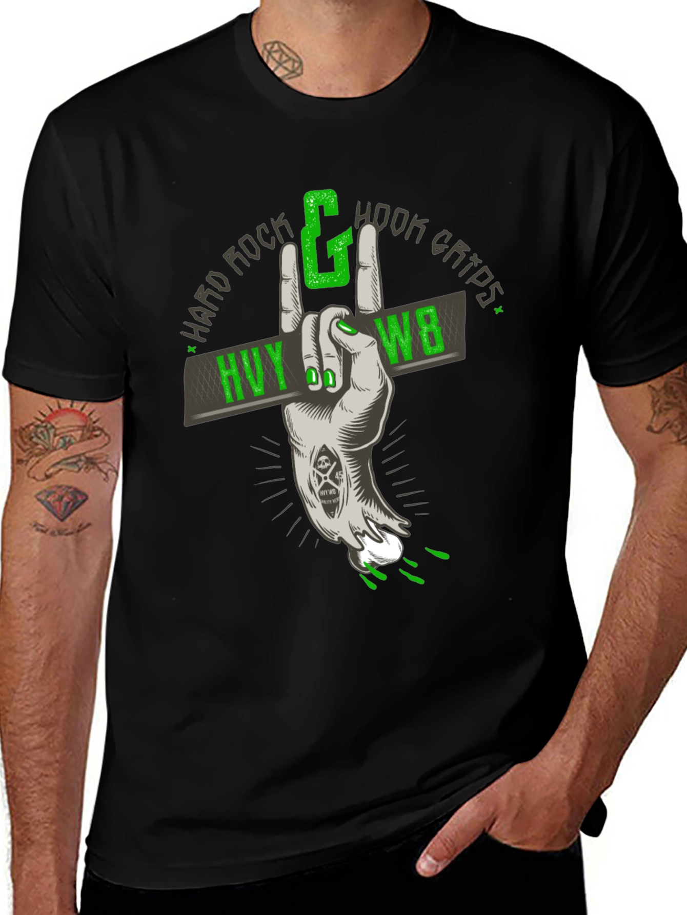 Variant 16 of Hard Rock Hook Grips Graphic T-Shirt