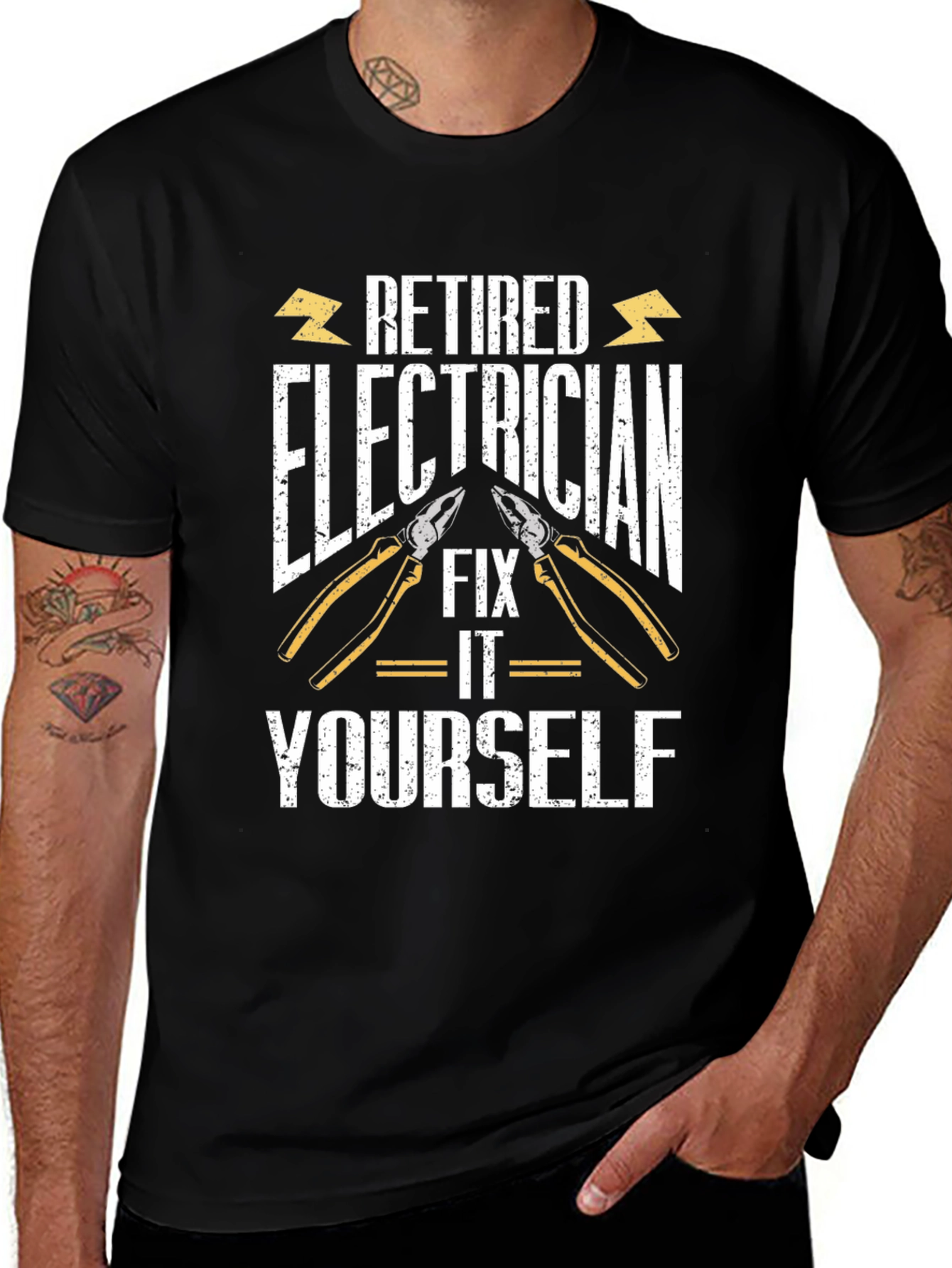 Variant 13 of Retired Electrician Fix It Yourself T-Shirt