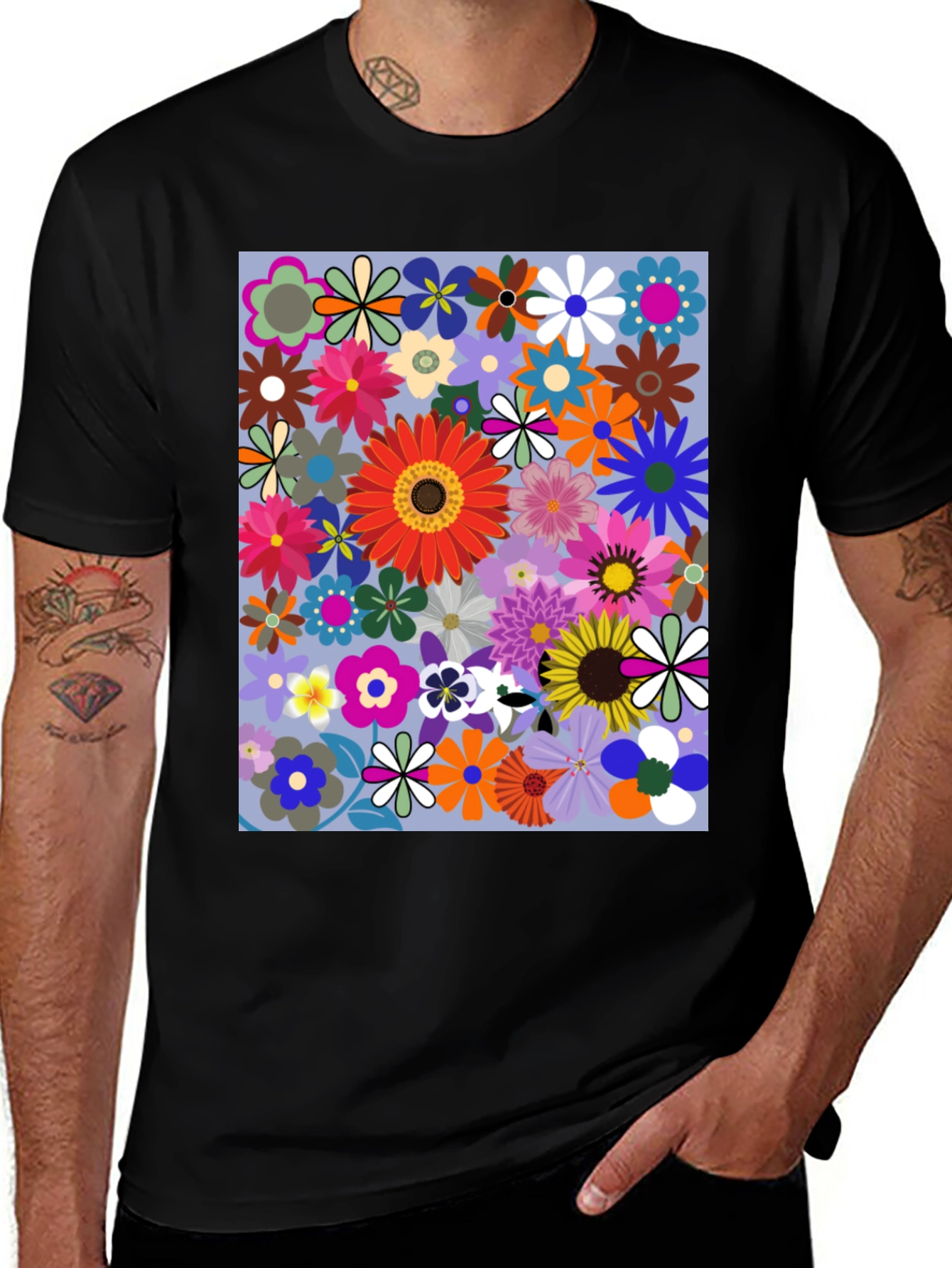 Variant 5 of Floral Print Graphic T-Shirt