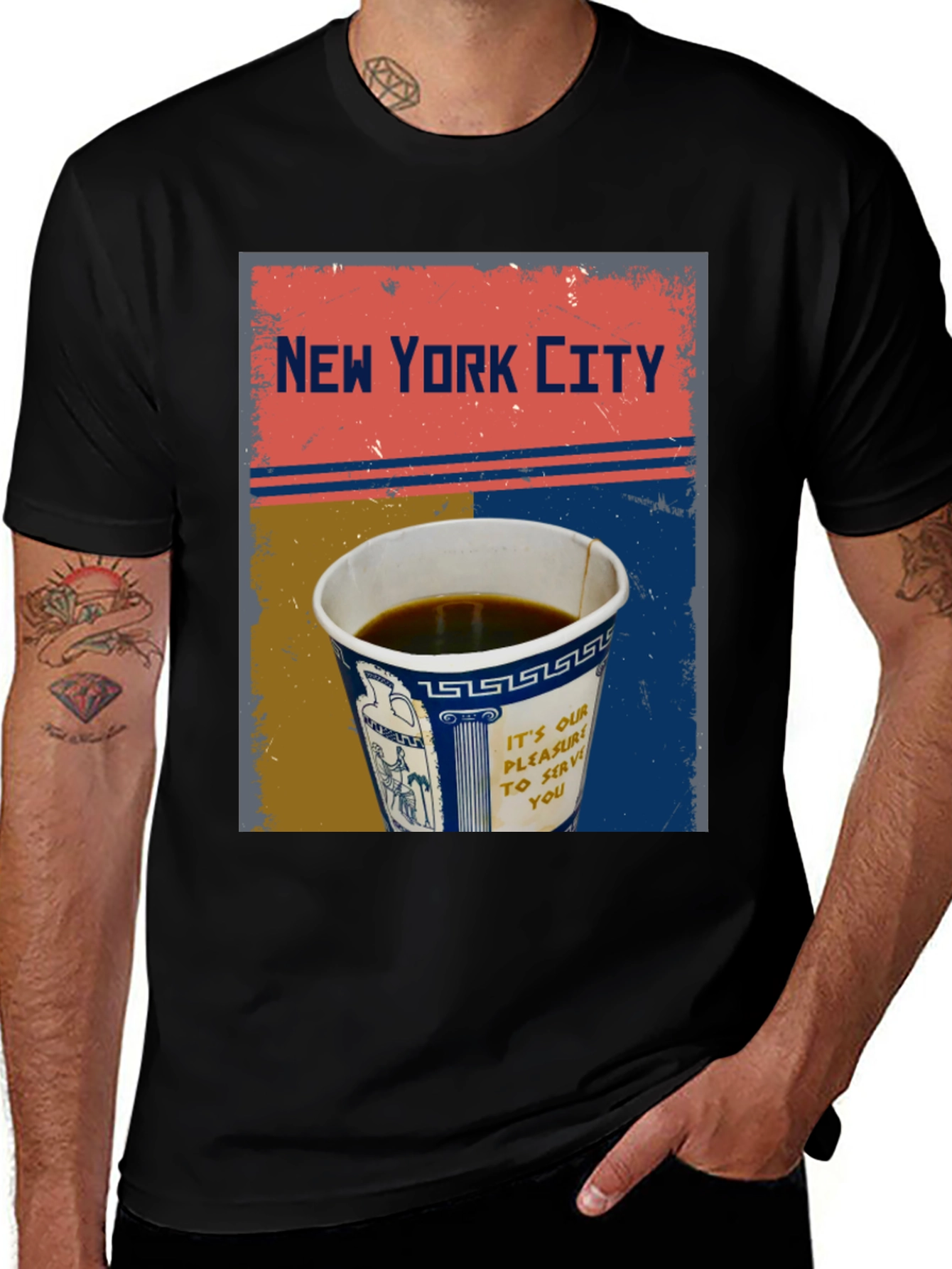 New York City Coffee Cup Graphic Tee