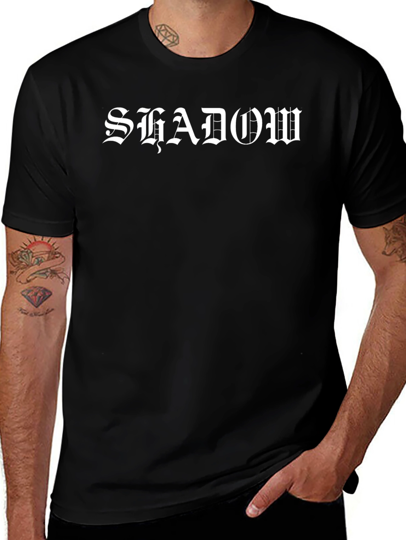 Variant 27 of Shadow Print Black T-Shirt
