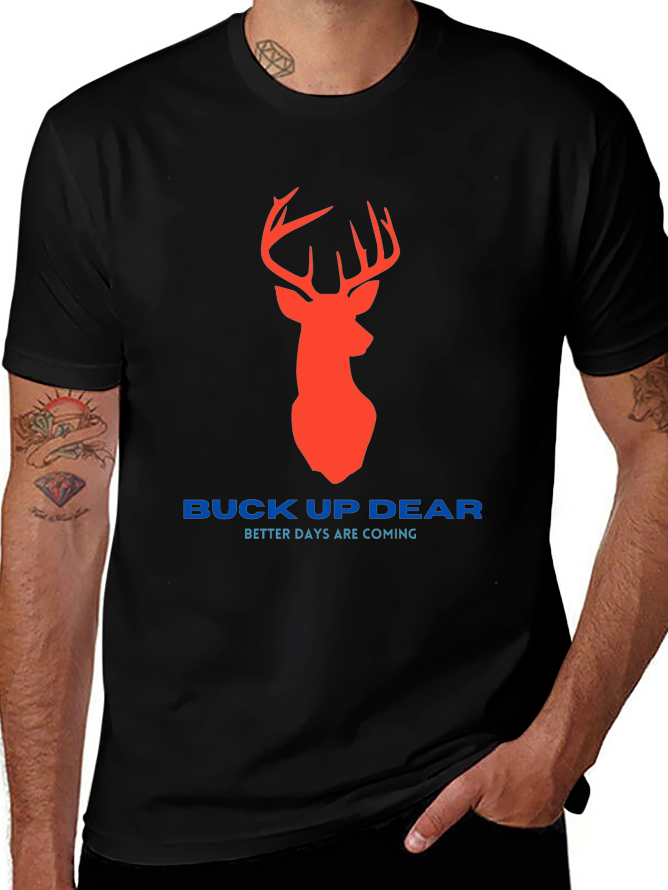 Variant 9 of Buck Up Dear Deer Graphic Tee - Better Days Ahead