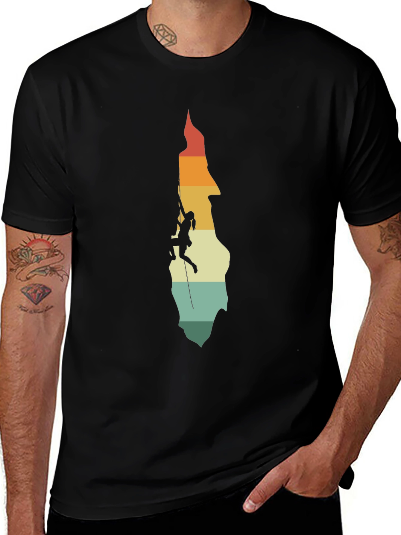 Variant 24 of Retro Rock Climbing T-Shirt
