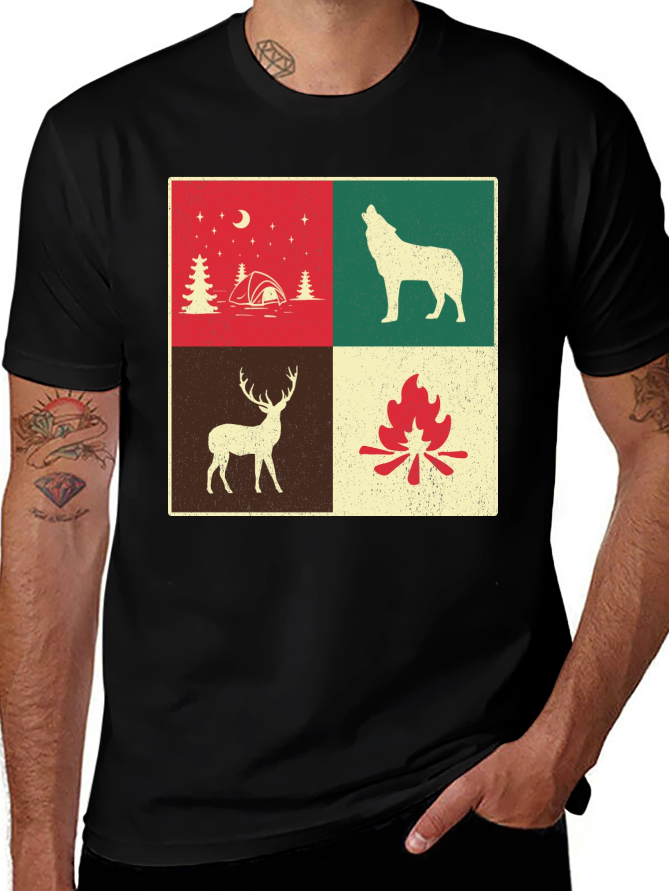 Variant 30 of Camping Scene Graphic T-Shirt