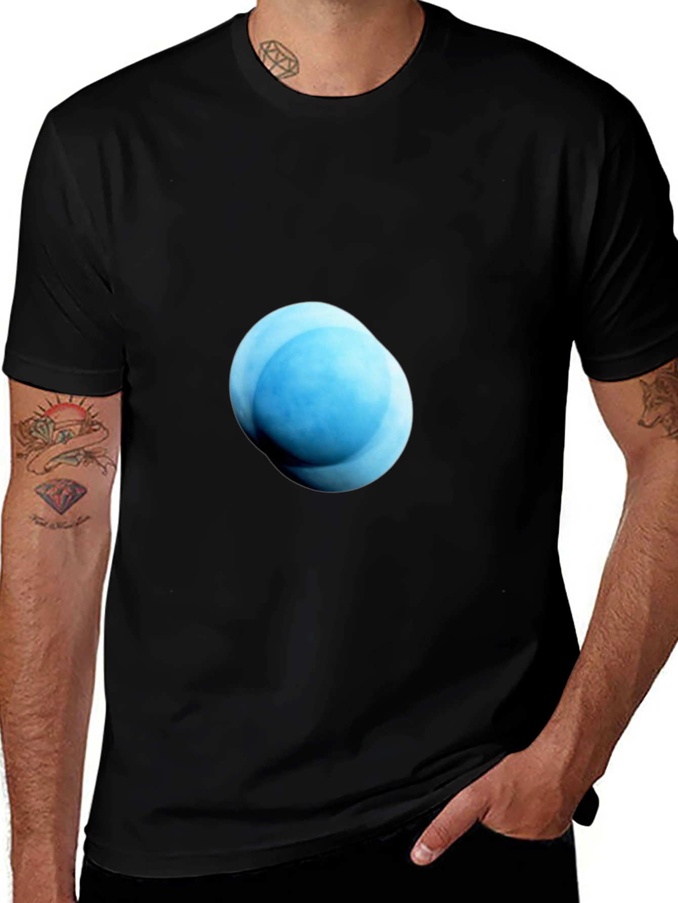 Uranus Graphic Black T-Shirt