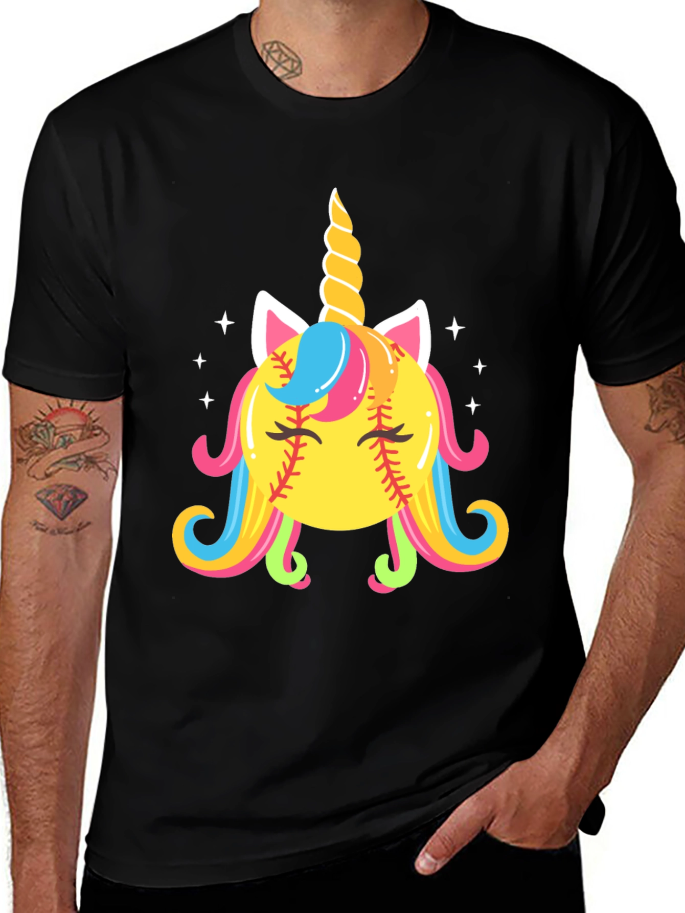 Variant 24 of Unicorn Baseball T-Shirt - Fun Sports Tee