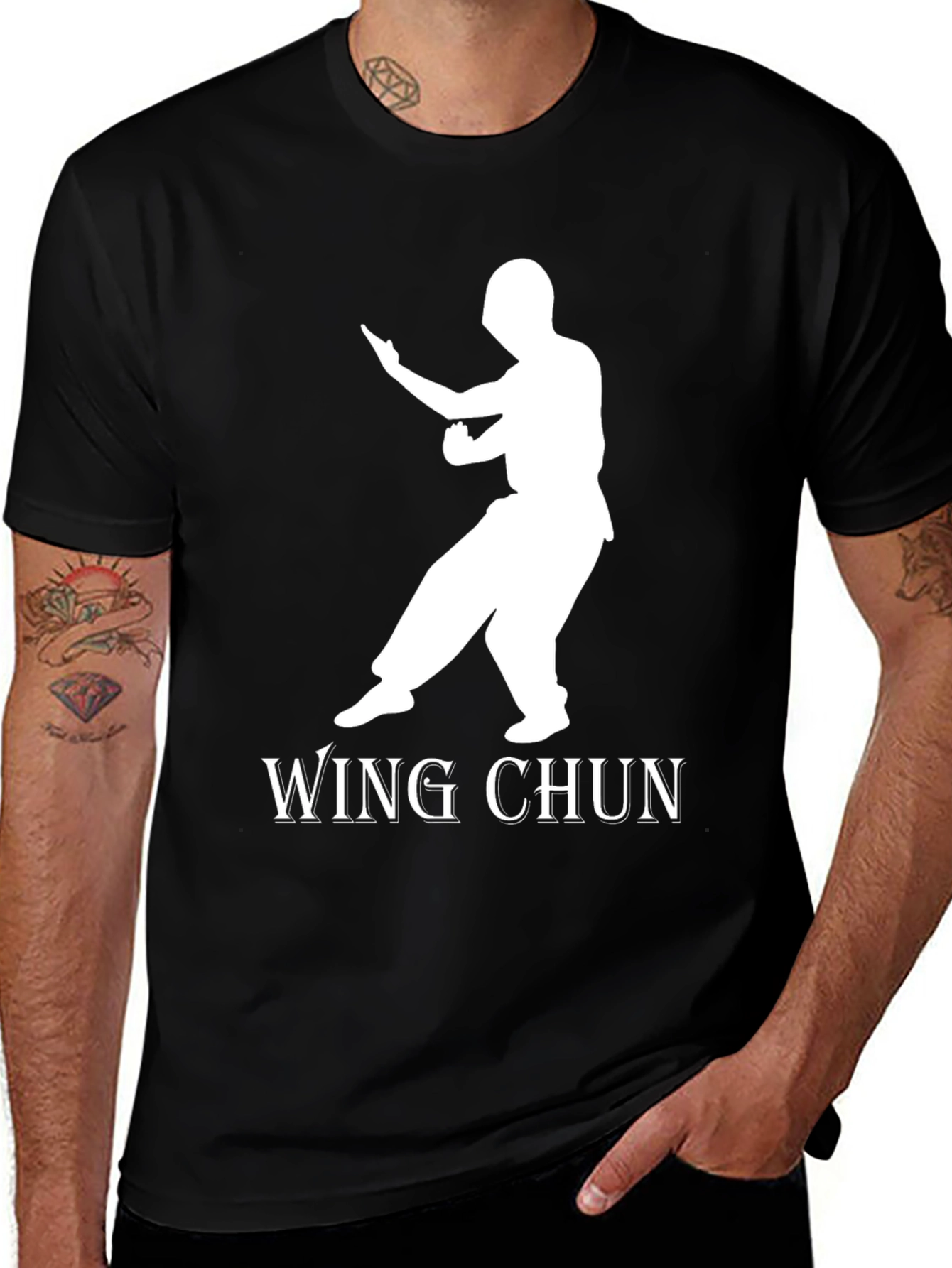 Wing Chun T-Shirt: Martial Arts Silhouette Tee