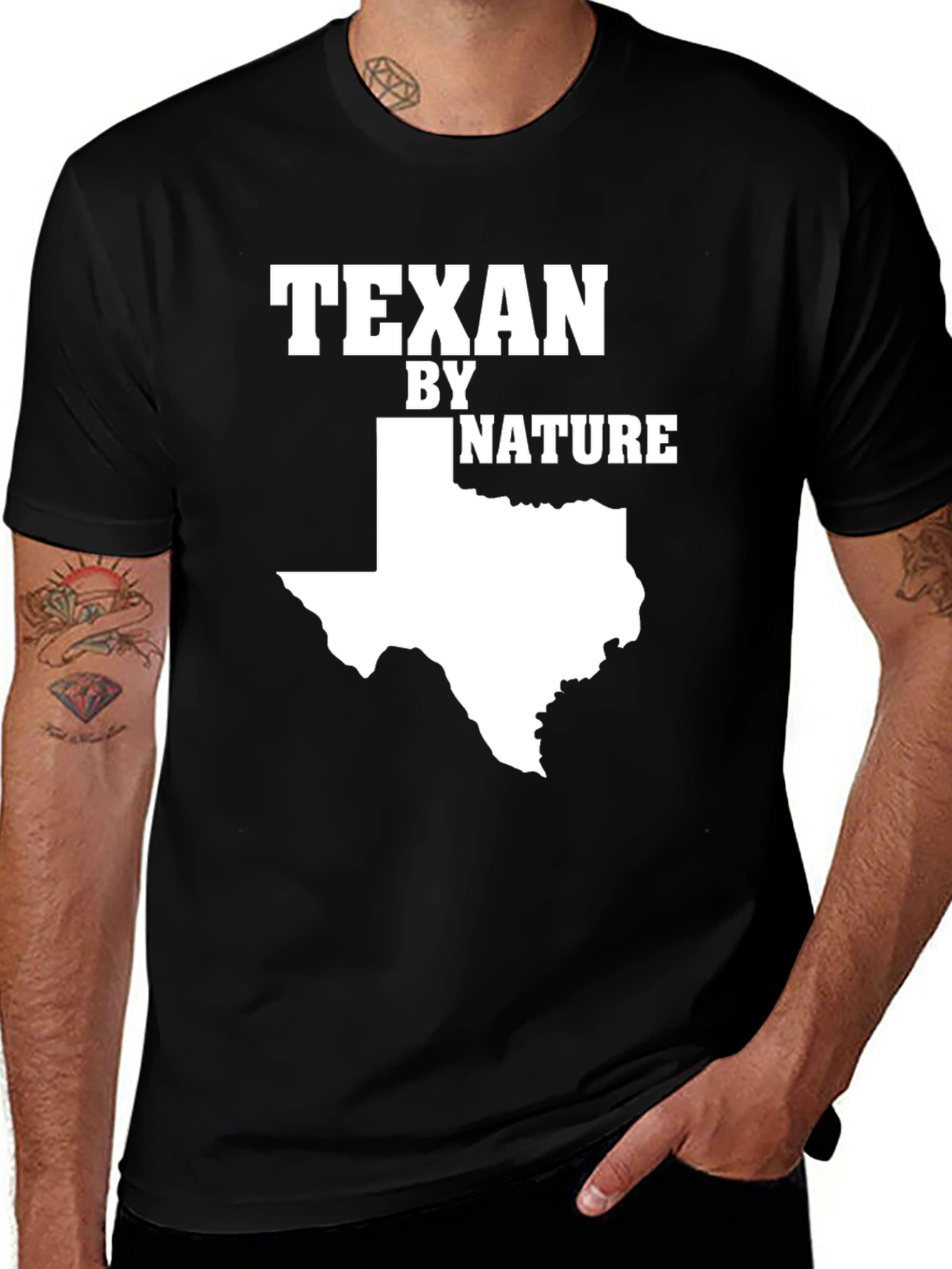 Texan by Nature Graphic T-Shirt - Black Cotton Tee