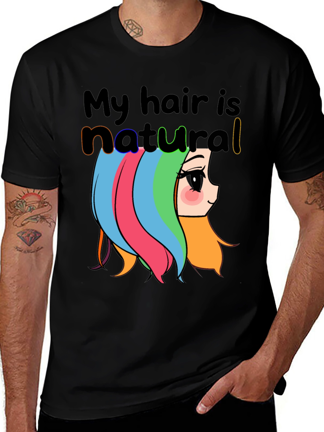 Variant 10 of My Hair Is Natural Black Graphic T-Shirt