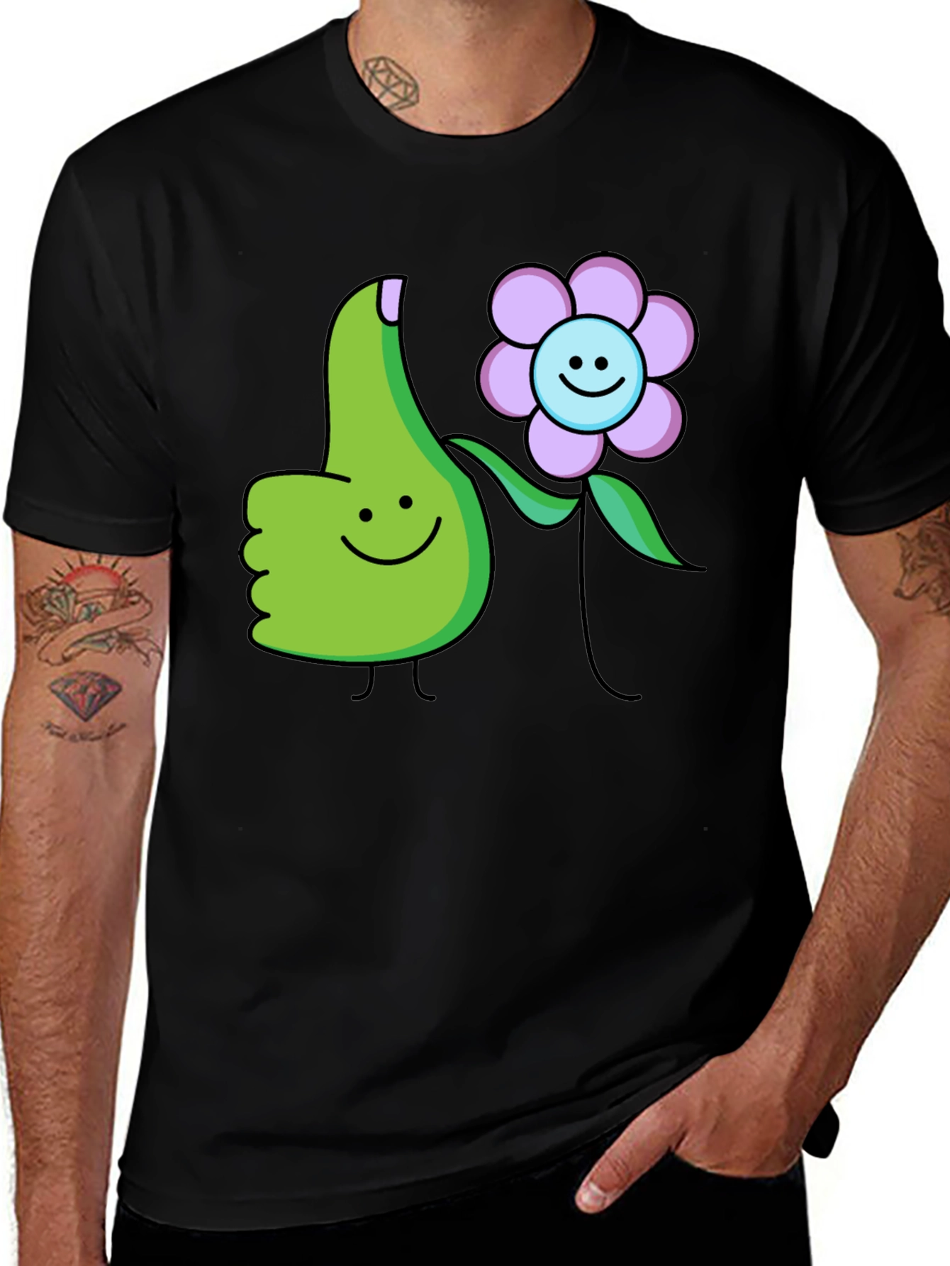 Variant 30 of Thumbs Up Flower T-Shirt