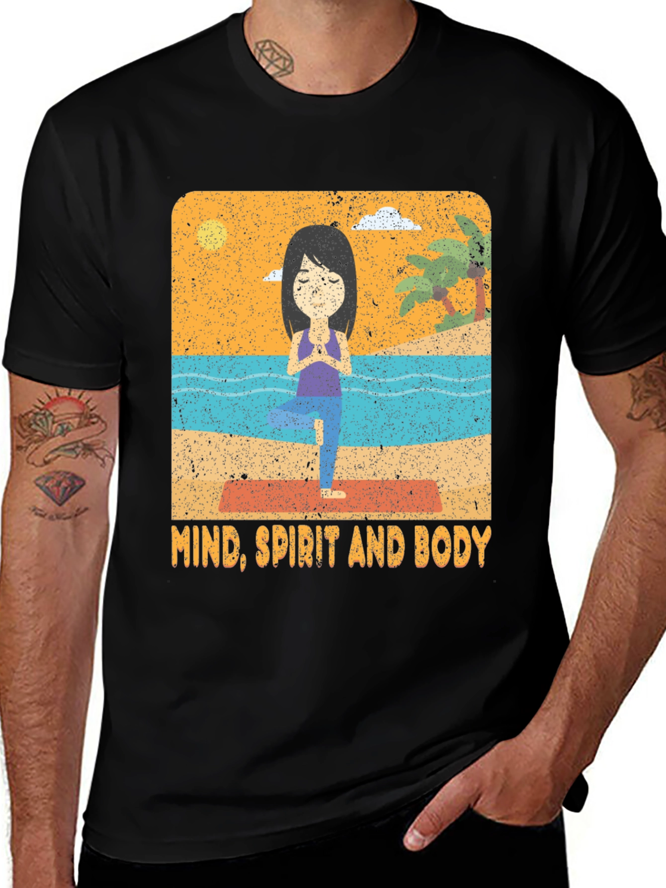 Variant 23 of Mind, Spirit, Body Yoga Graphic T-Shirt
