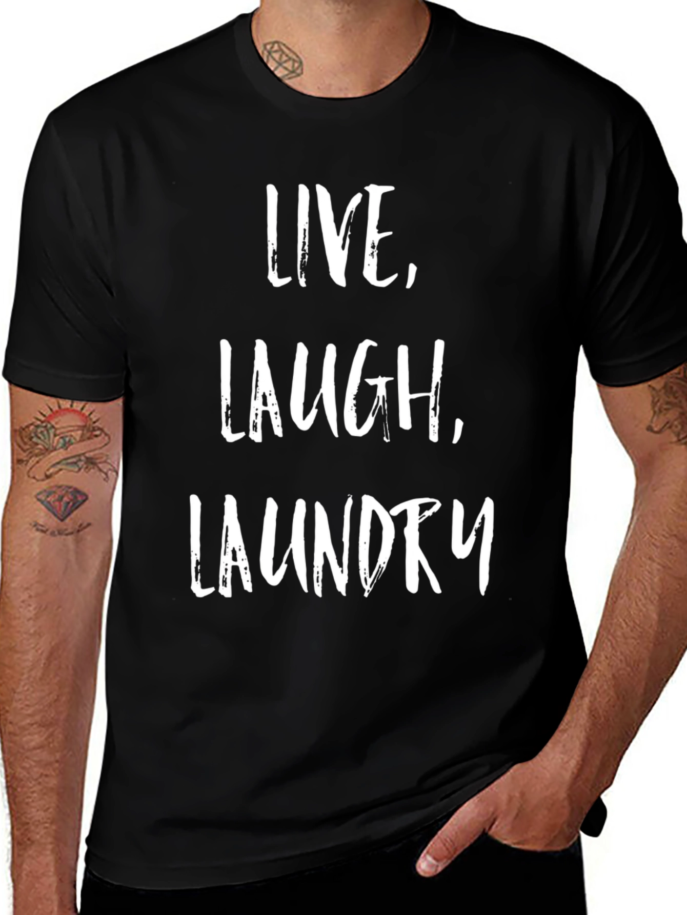 Variant 21 of Live, Laugh, Laundry T-Shirt - Funny Novelty Tee