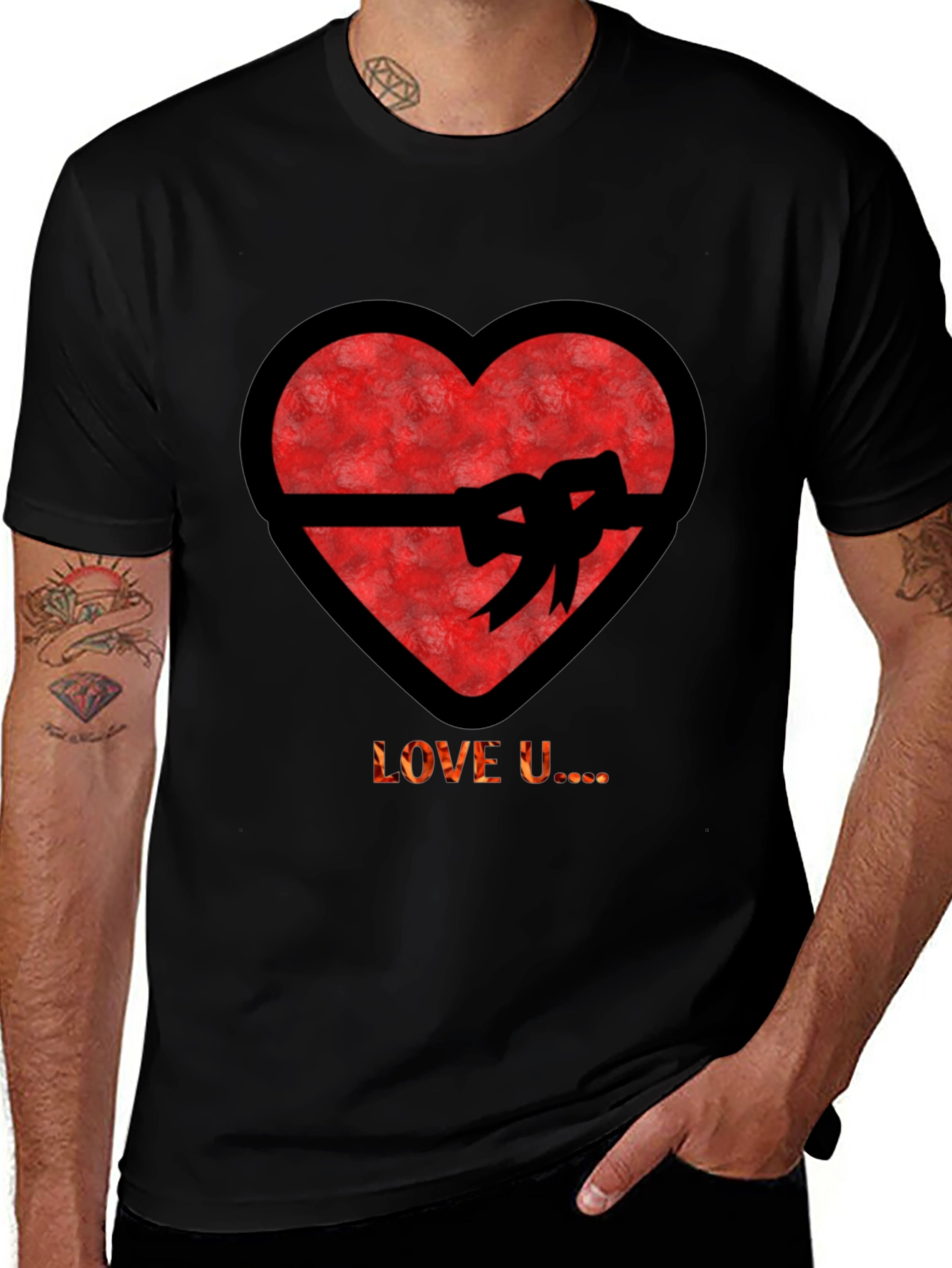 Variant 7 of Love U Heart Valentine's Day T-Shirt