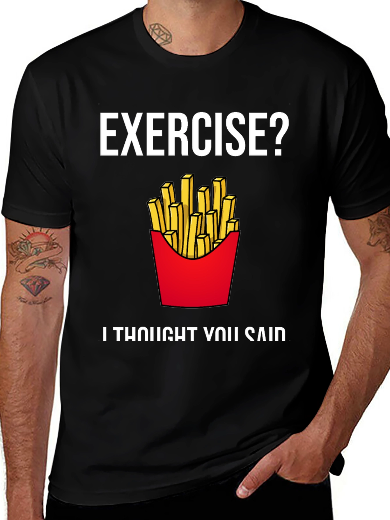 Variant 27 of Funny Exercise Fries T-Shirt